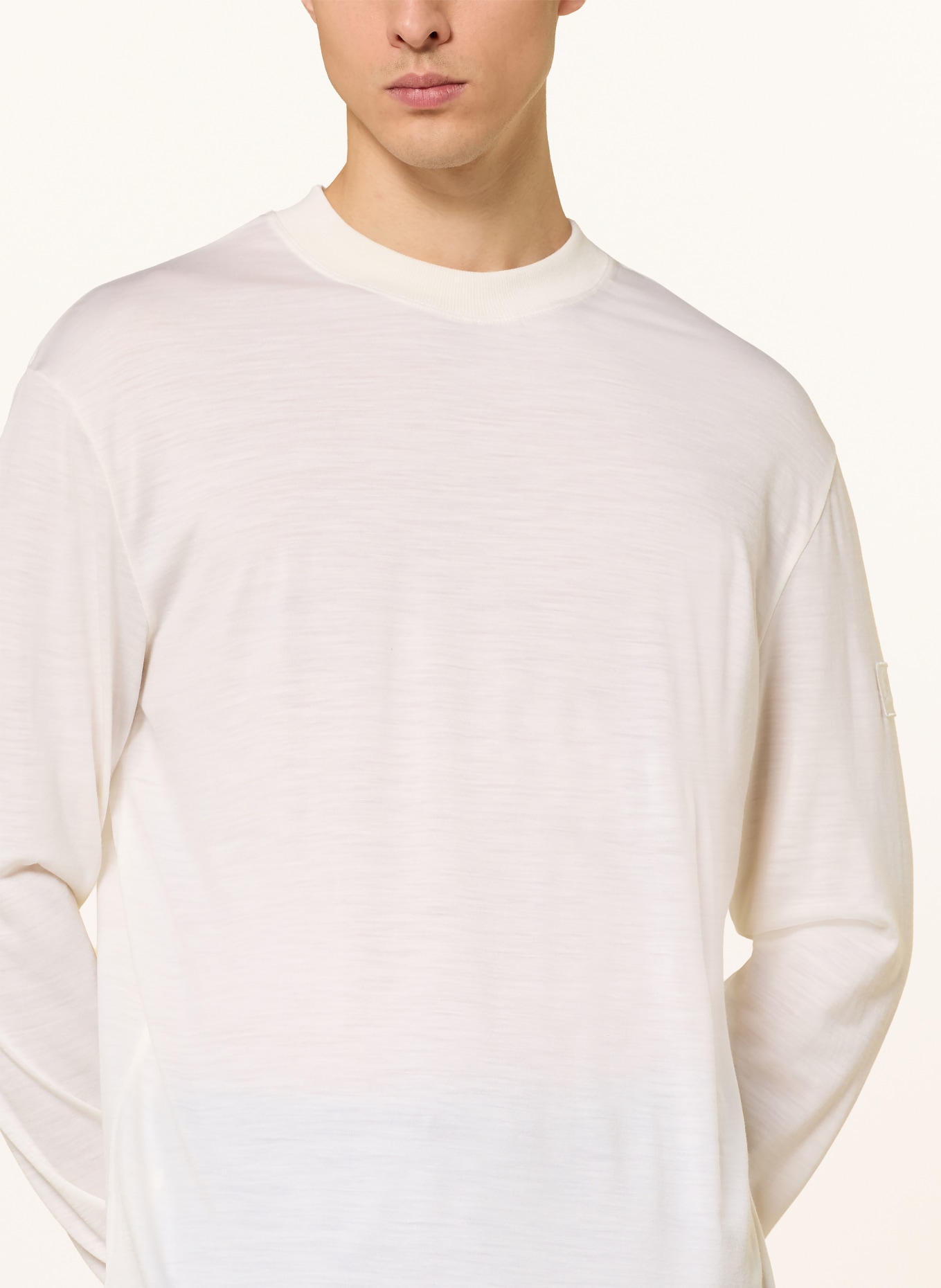 super.natural T-shirt à manches longues CASUAL en laine mérinos: BLANC