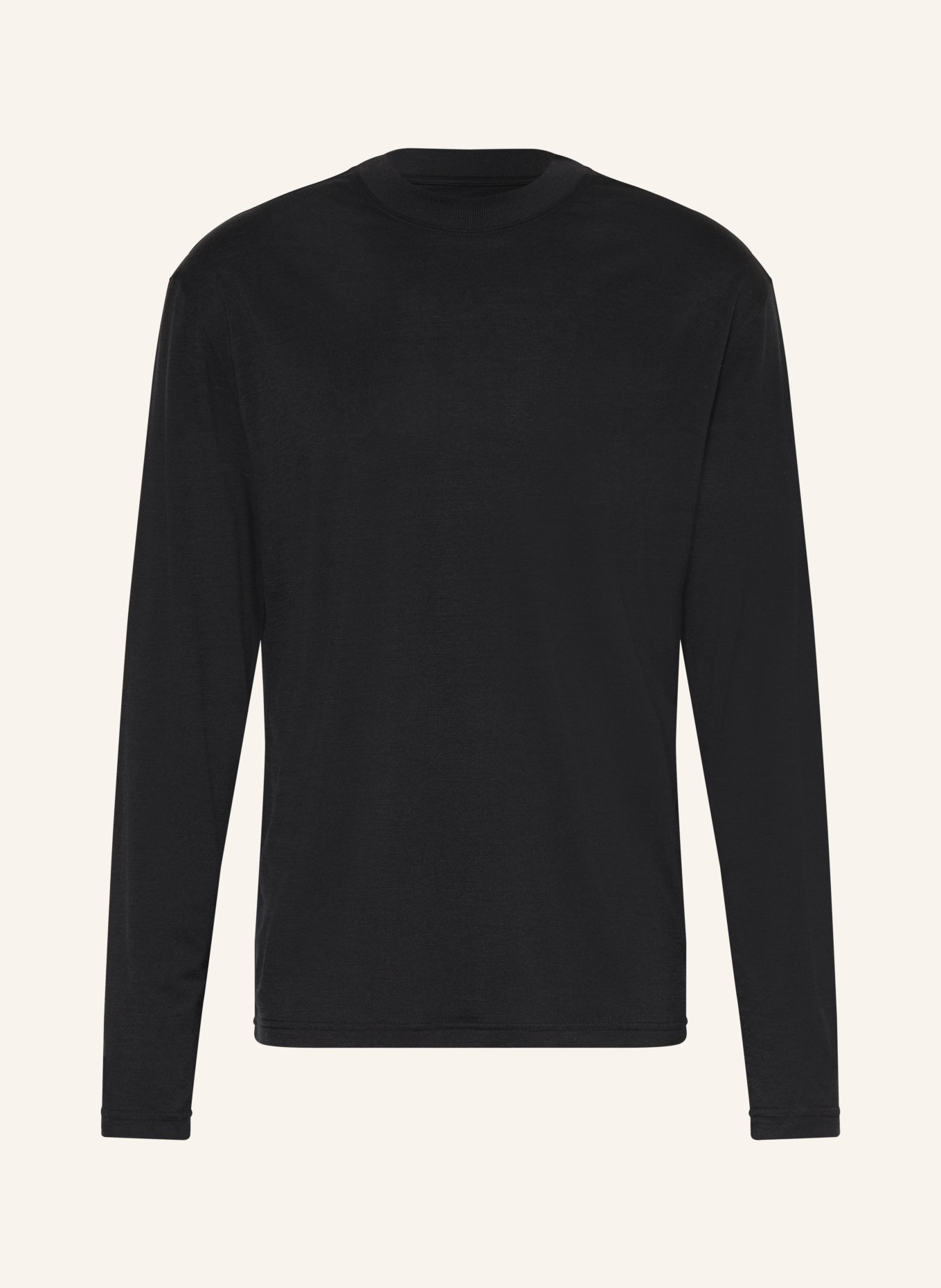 super.natural Longsleeve CASUAL mit Merinowolle: SCHWARZ