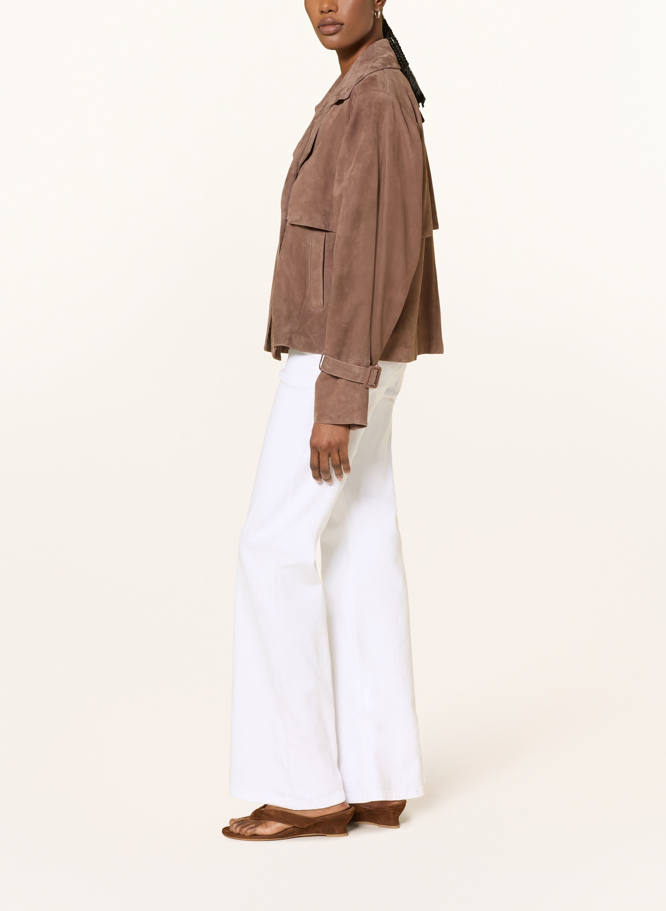 CAMBIO Dżinsy z rozszerzanymi nogawkami FABIENNE: 5113 pure white stone