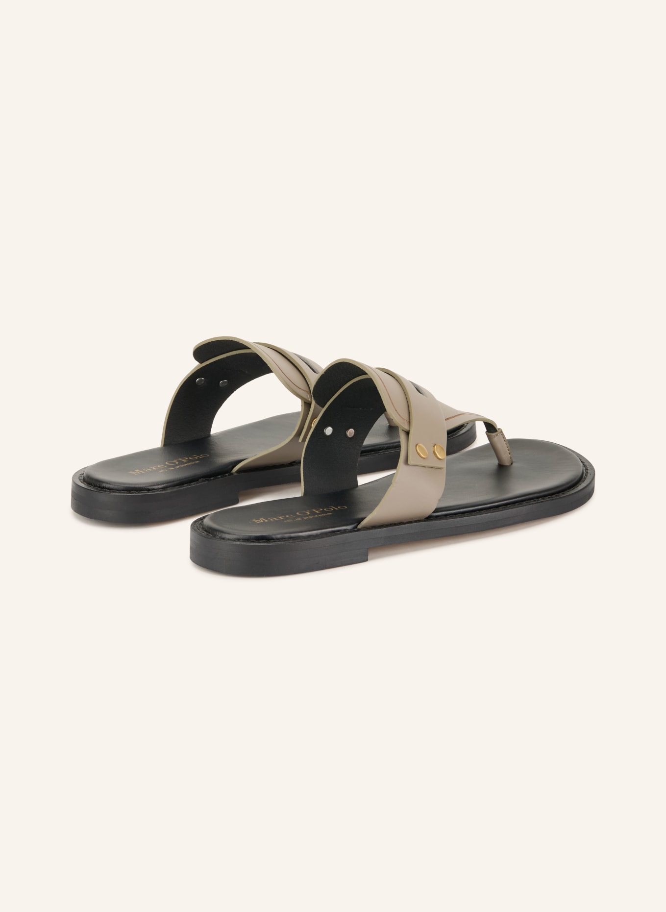 Marc O'Polo toe separators: TAUPE / BLACK