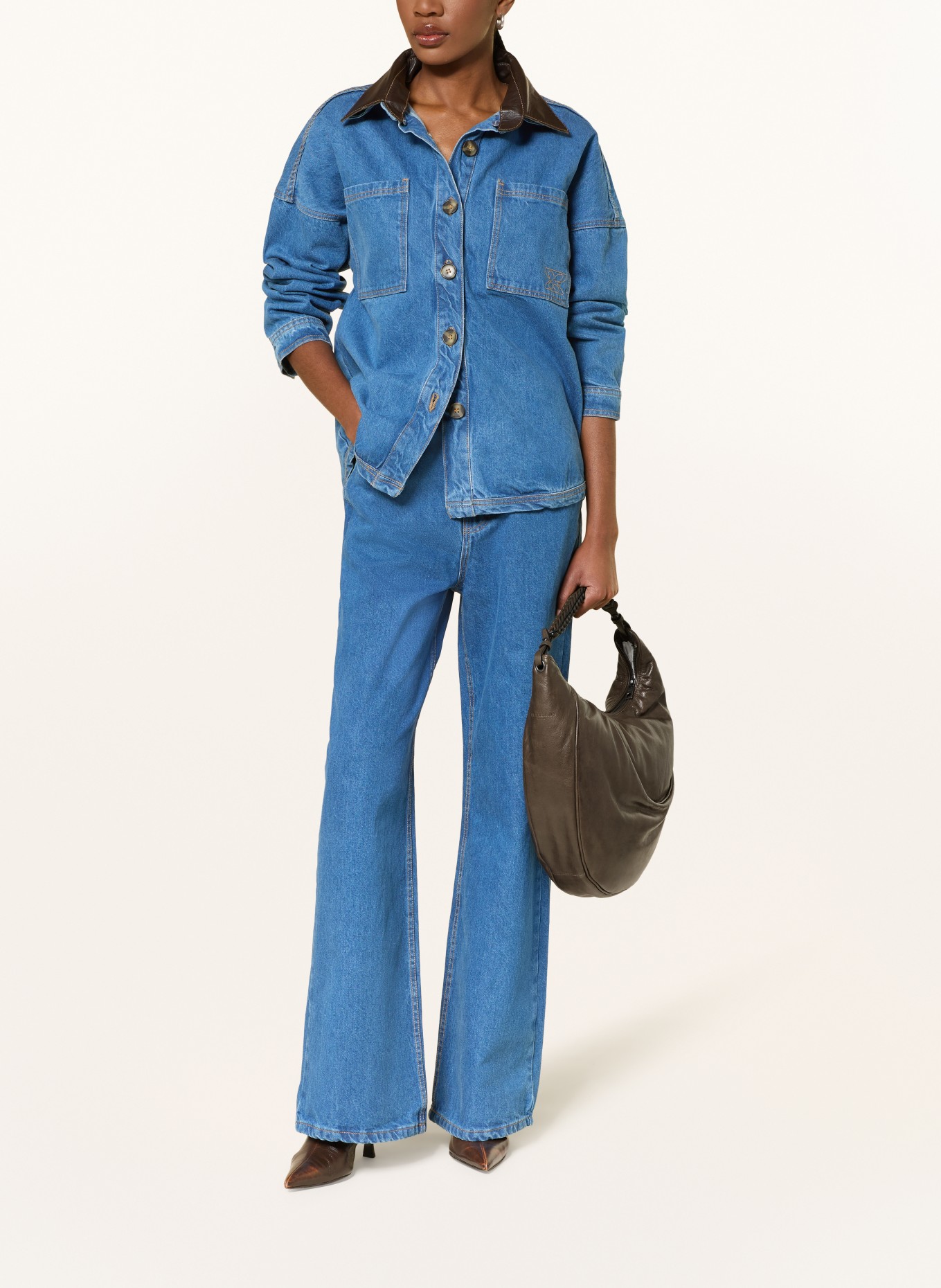 LIEBESKIND LUNA MEDIUM Tote Bag: BROWN