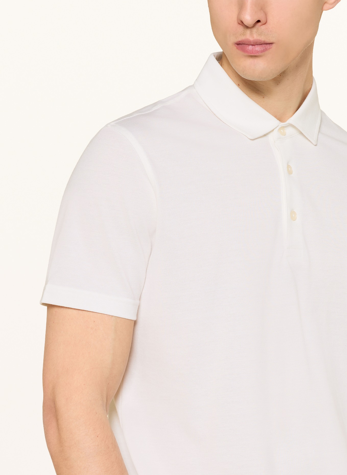 BRAX Piqué polo shirt PEPE: CREAM