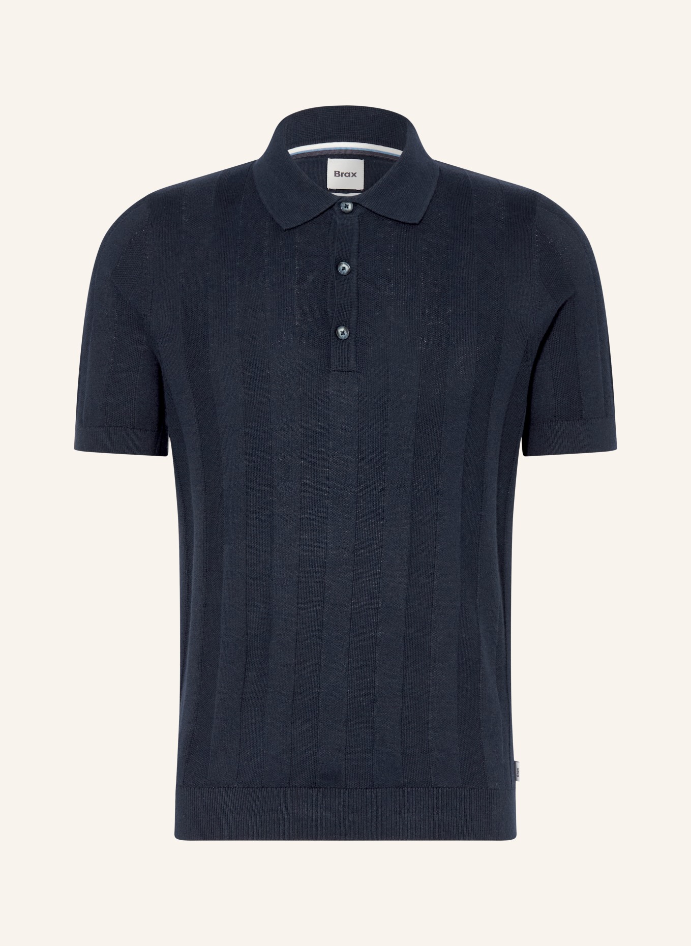 BRAX PASCAL Knit Polo Shirt: DARK BLUE