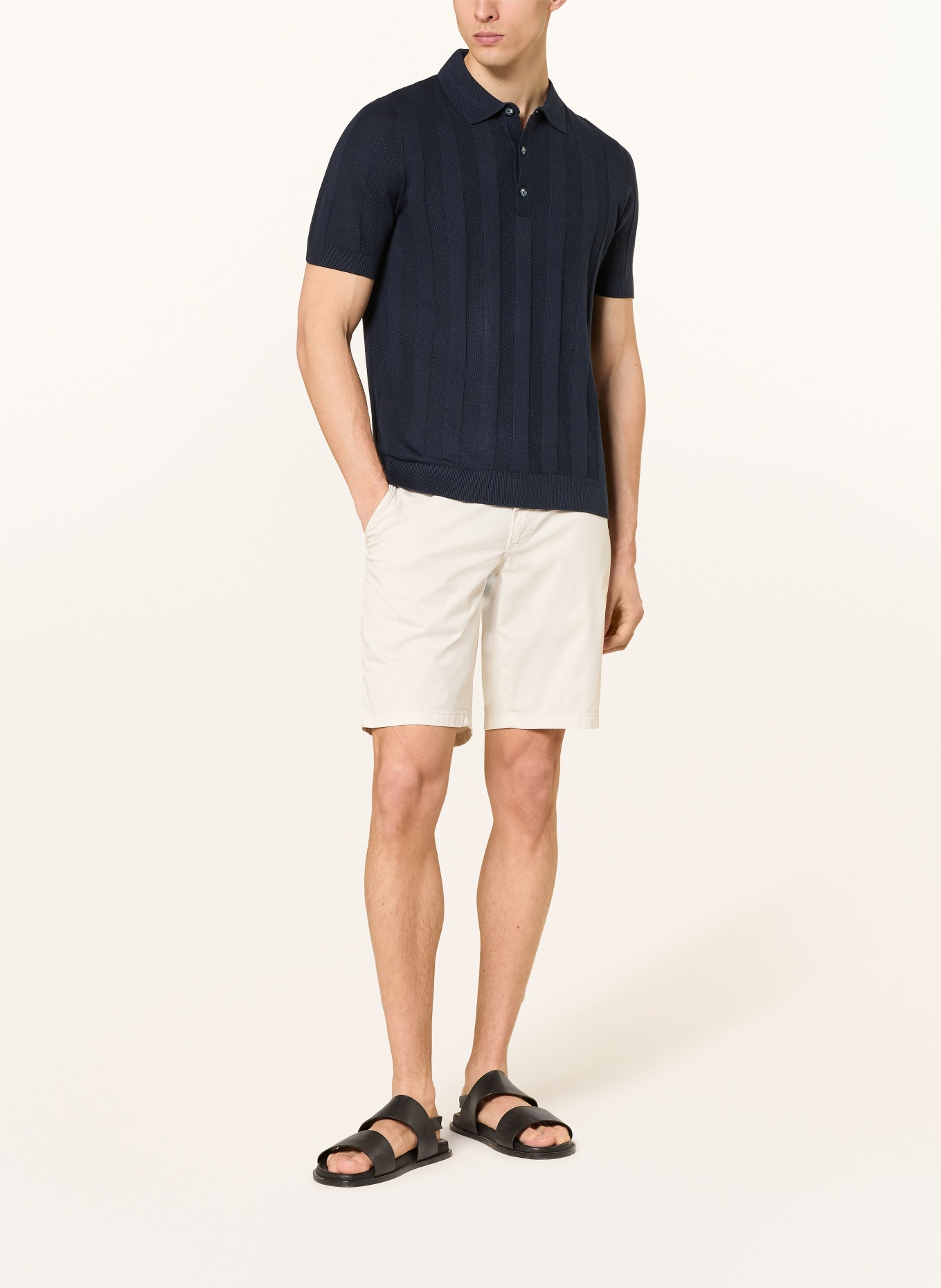 BRAX PASCAL Knit Polo Shirt: DARK BLUE