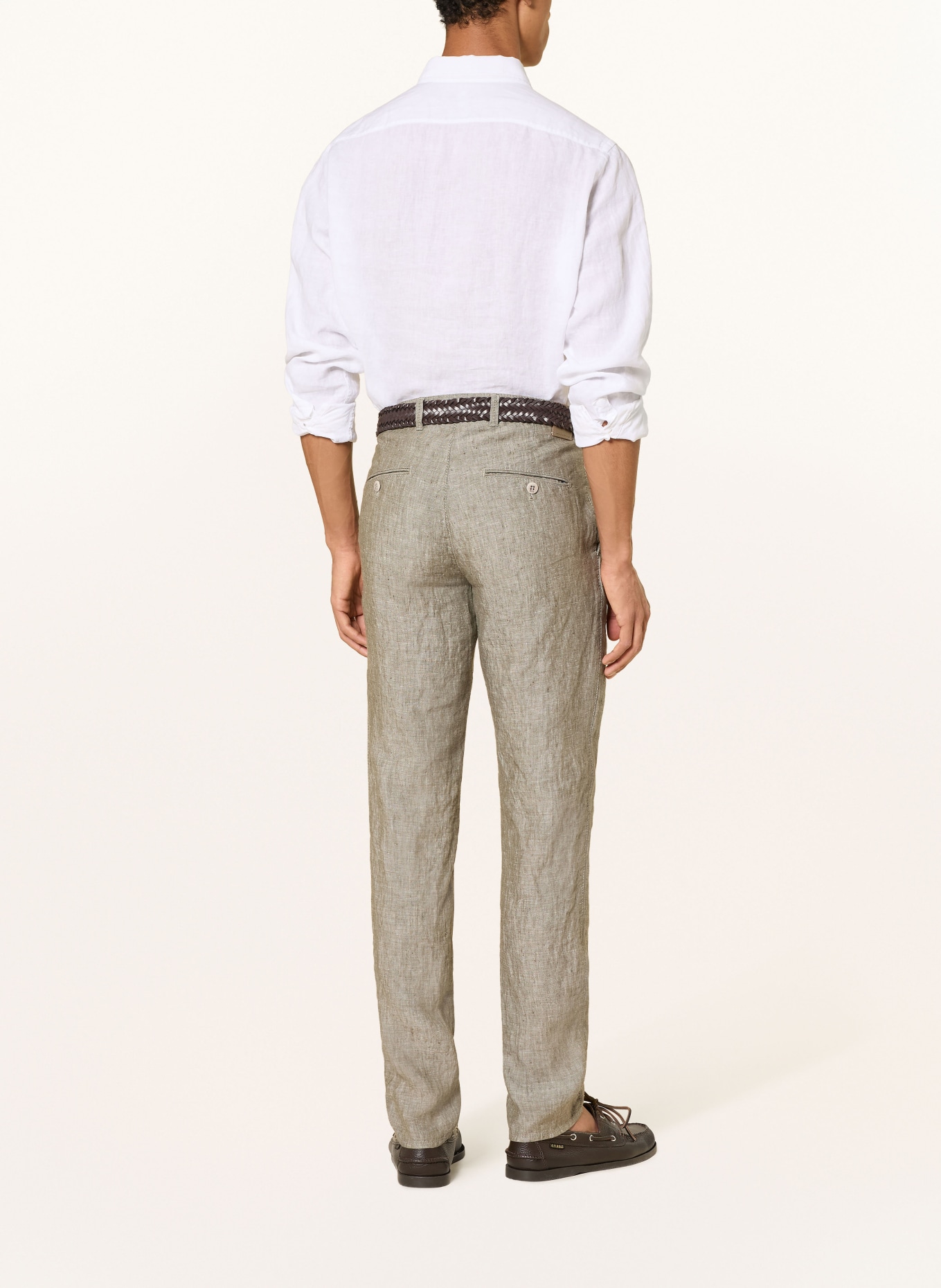 BRAX Chino FABIO Modern Fit aus Leinen: OLIV