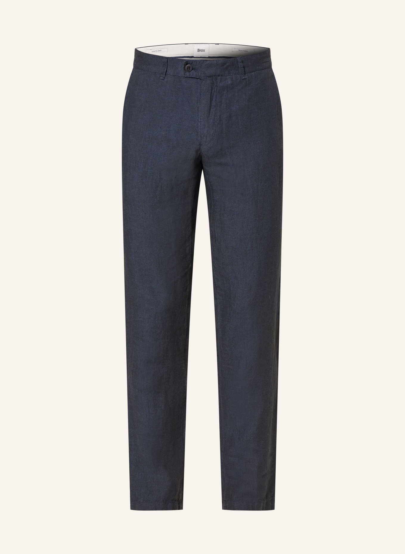BRAX Chino FABIO Modern Fit aus Leinen: DUNKELBLAU