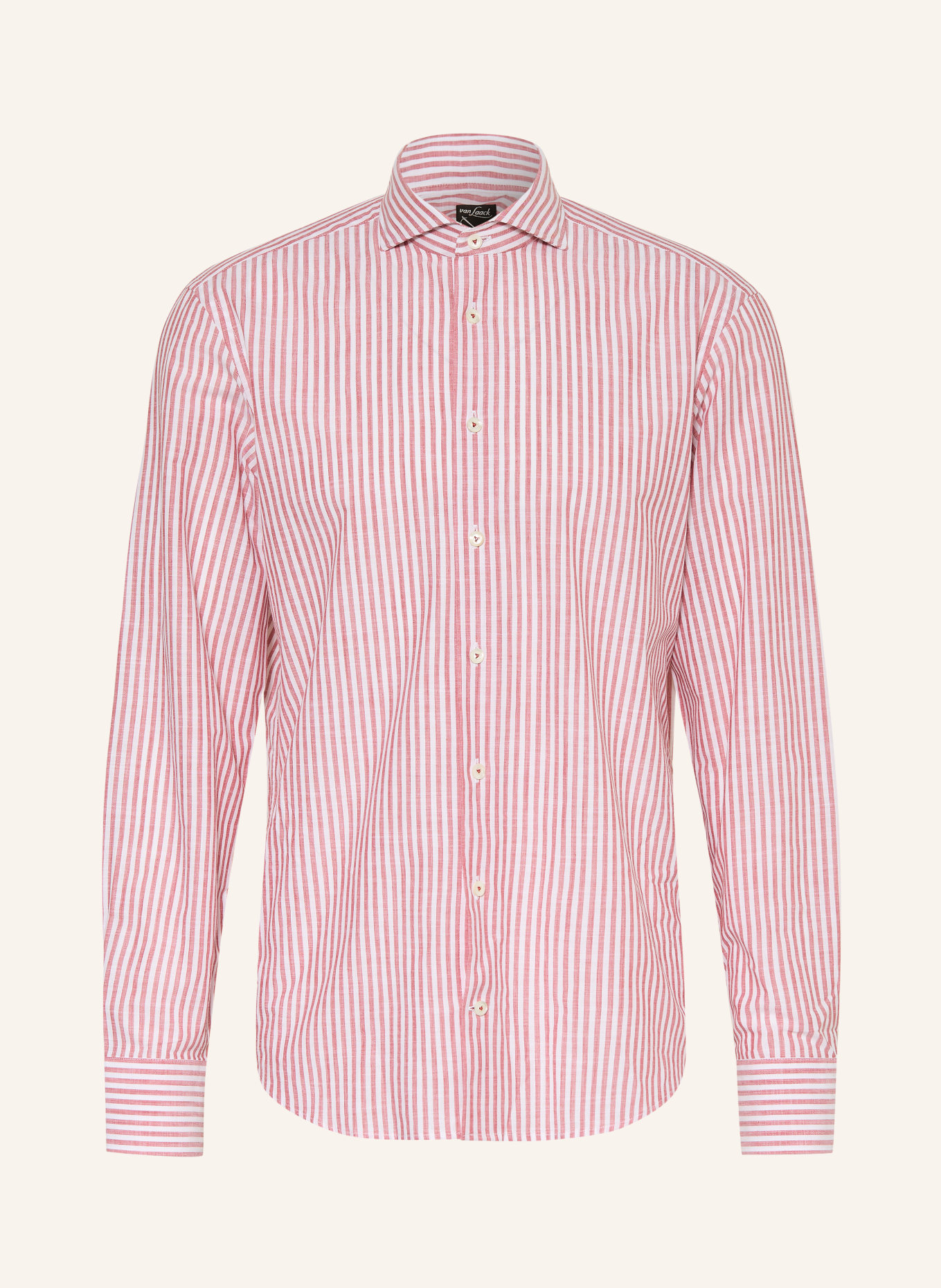 van Laack Košile VL-RESO-TF Tailored Fit: TMAVĚ ČERVENÁ / BÍLÁ