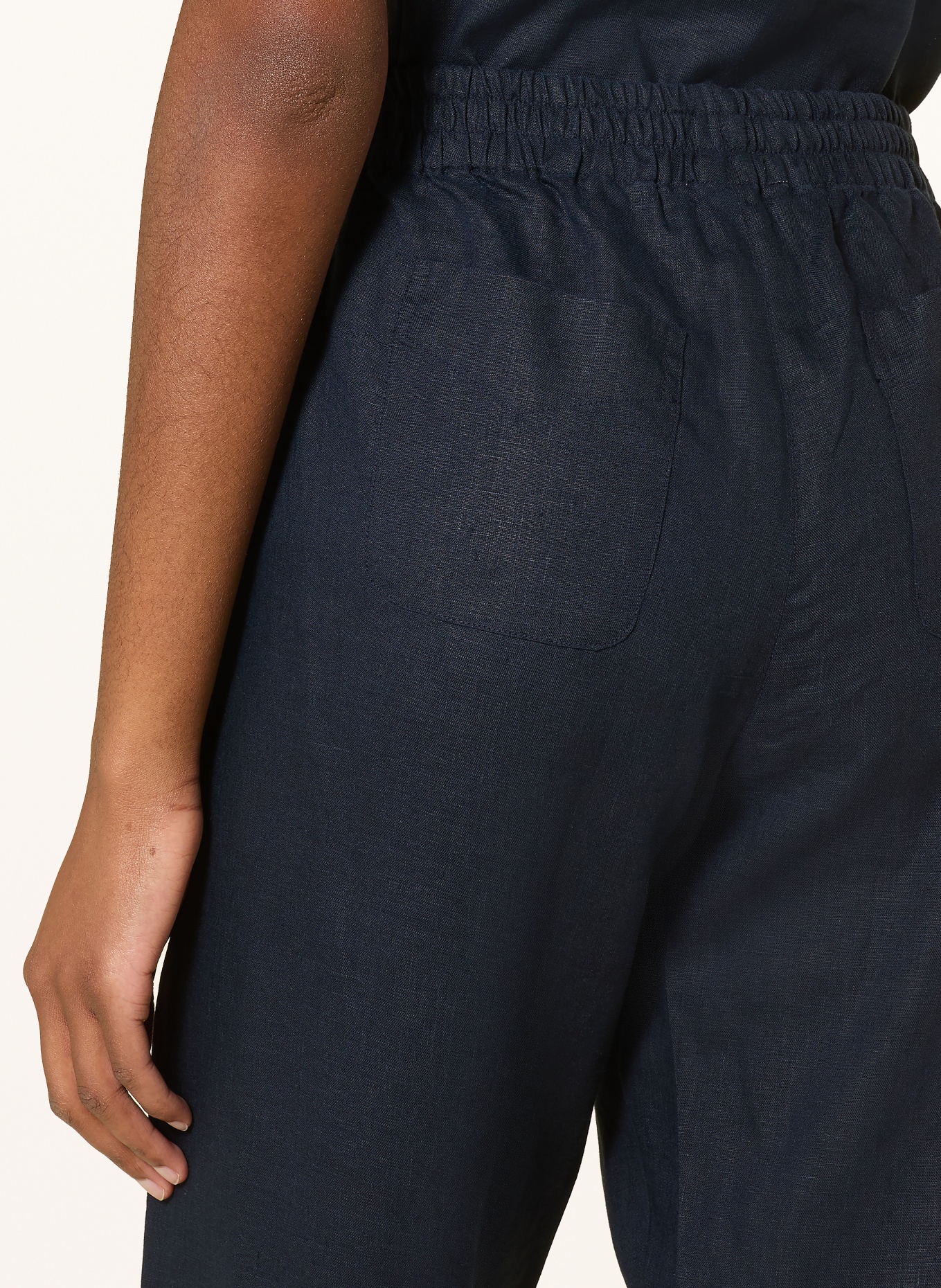 lilienfels lněné kalhoty: TMAVĚ MODRÁ