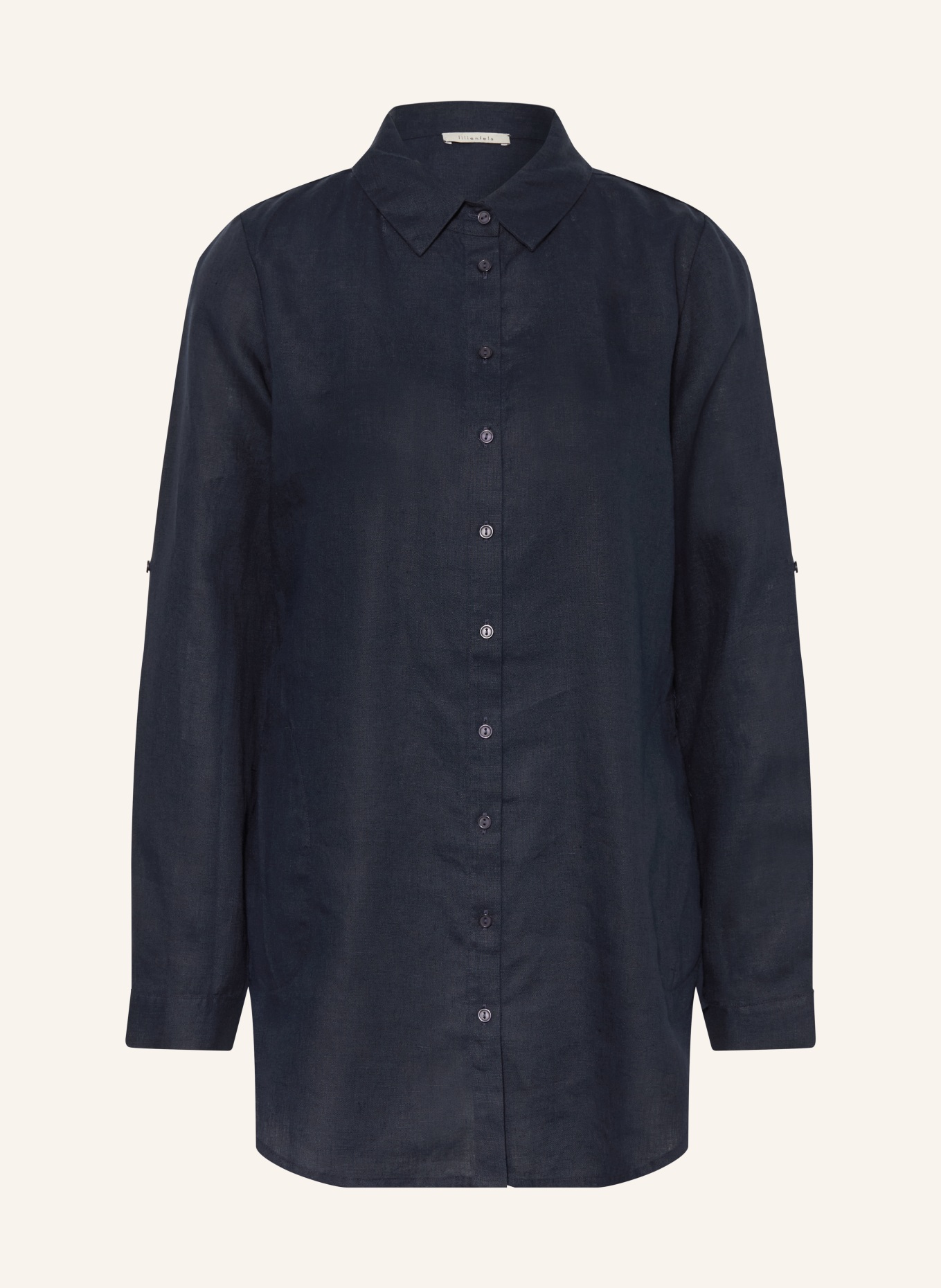 lilienfels Chemisier en lin: BLEU FONCÉ