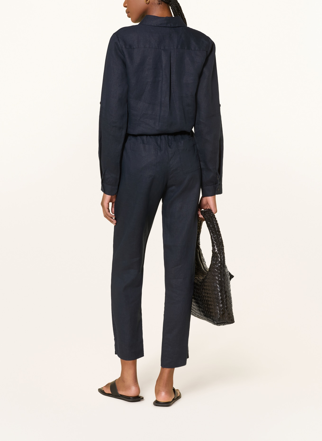 lilienfels Chemisier en lin: BLEU FONCÉ