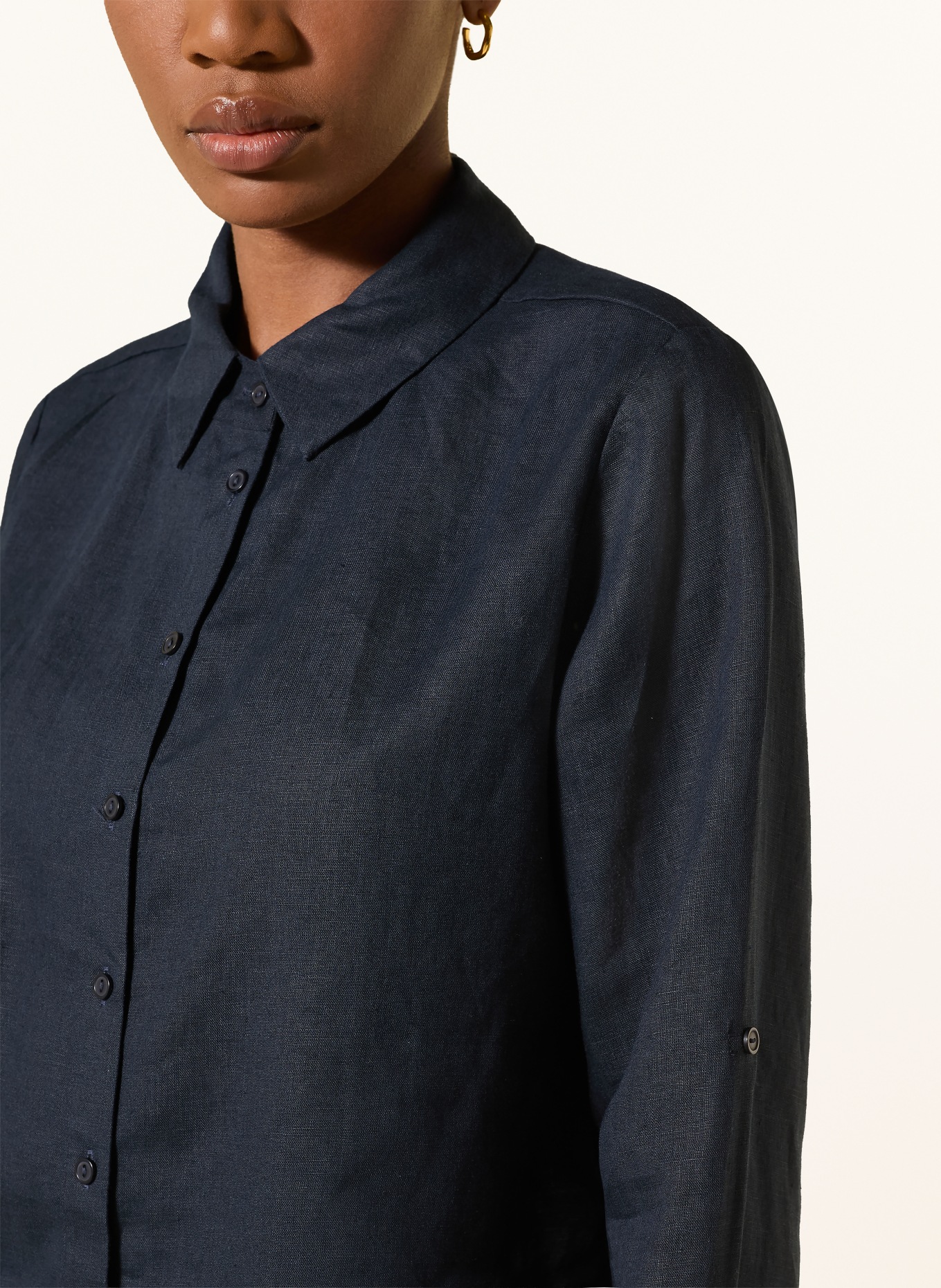 lilienfels Chemisier en lin: BLEU FONCÉ