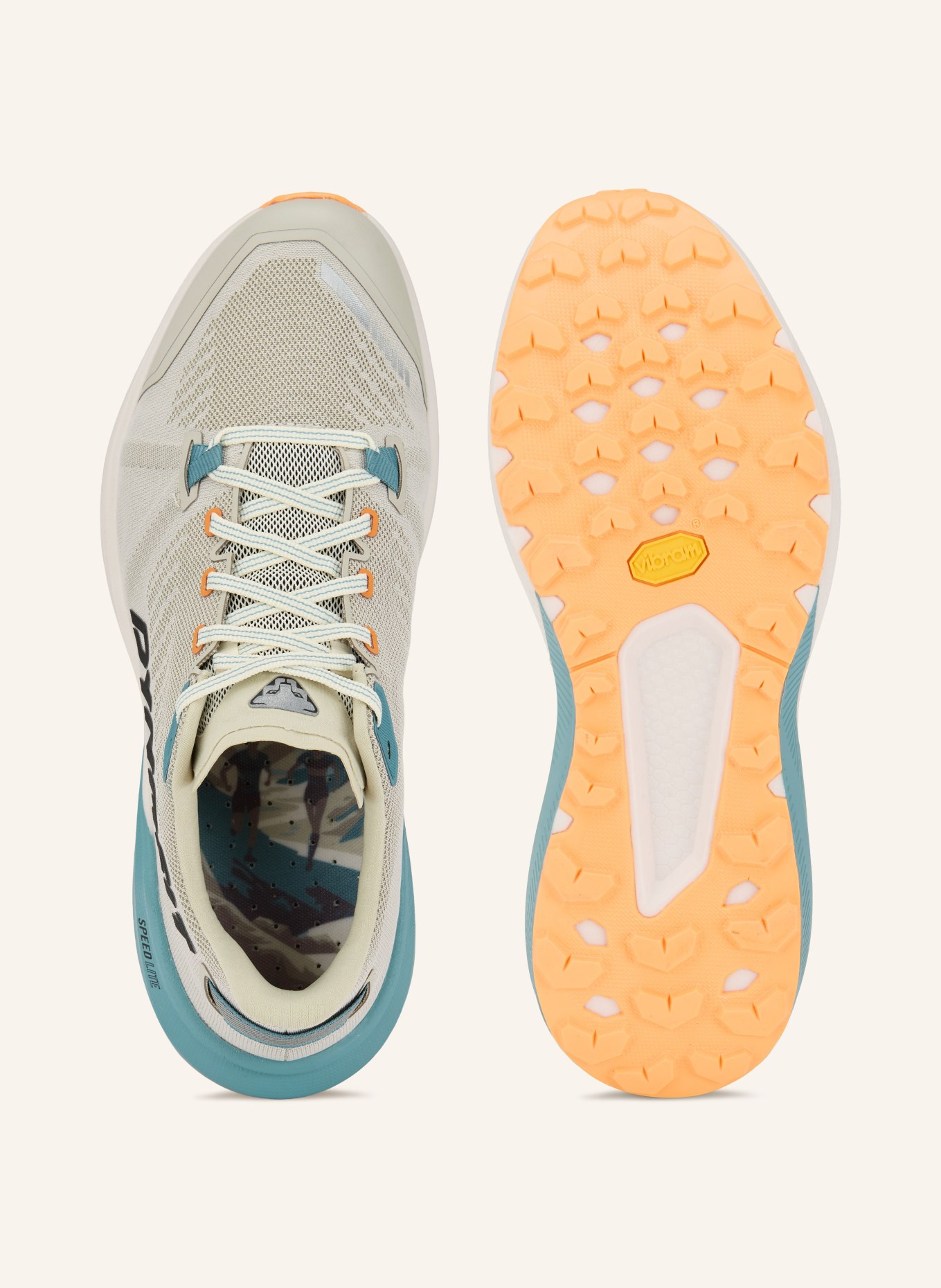 DYNAFIT Trail Running Shoes TRAIL: BEIGE / TURQUOISE / BLACK