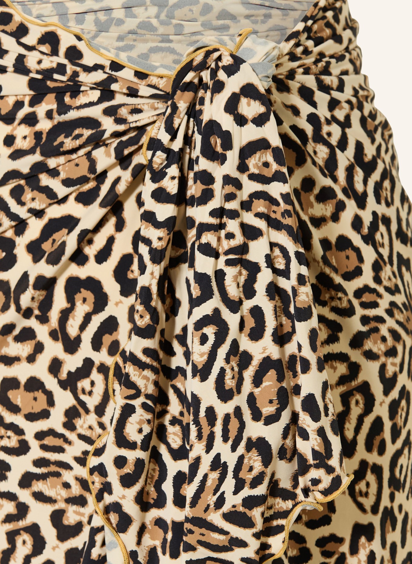 GOLDBERGH MARIELLA Pareo with UV Protection: LIGHT BROWN / BLACK