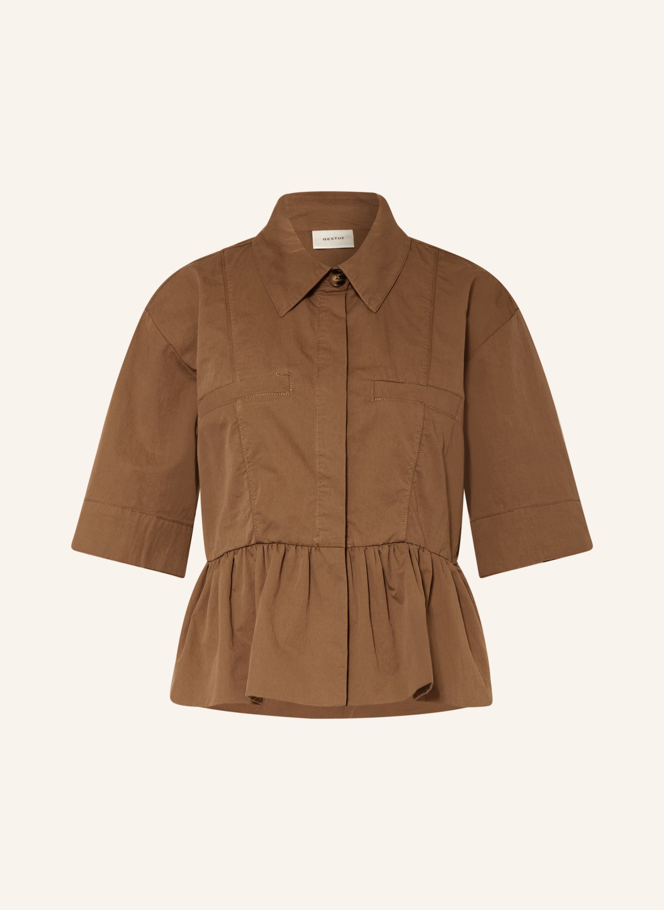 GESTUZ Hemdbluse GZZANDAYA: BRAUN