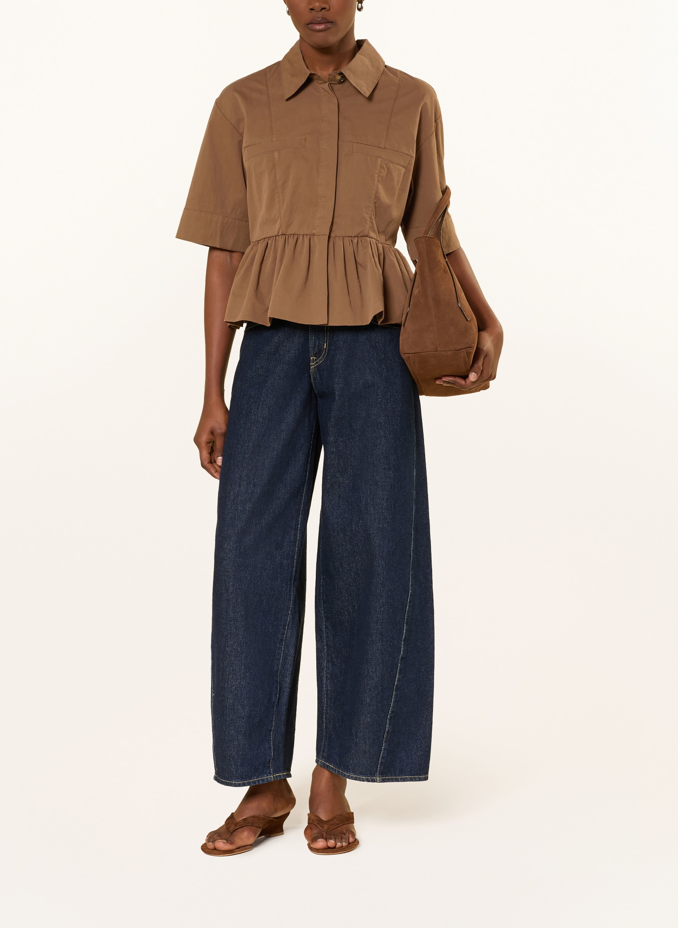 GESTUZ Hemdbluse GZZANDAYA: BRAUN