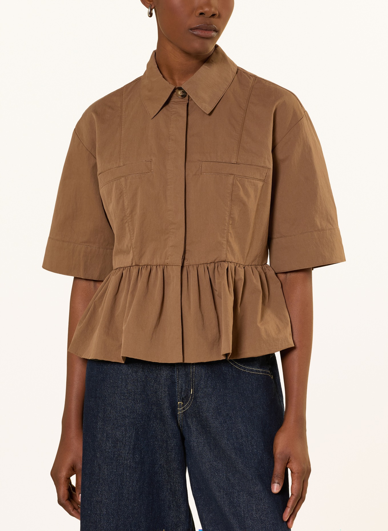 GESTUZ Hemdbluse GZZANDAYA: BRAUN