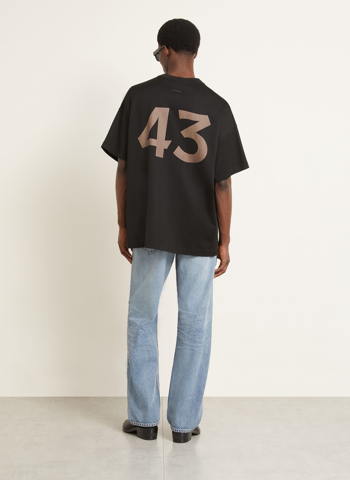 FEAR OF GOD Oversized shirt: BLACK / BROWN