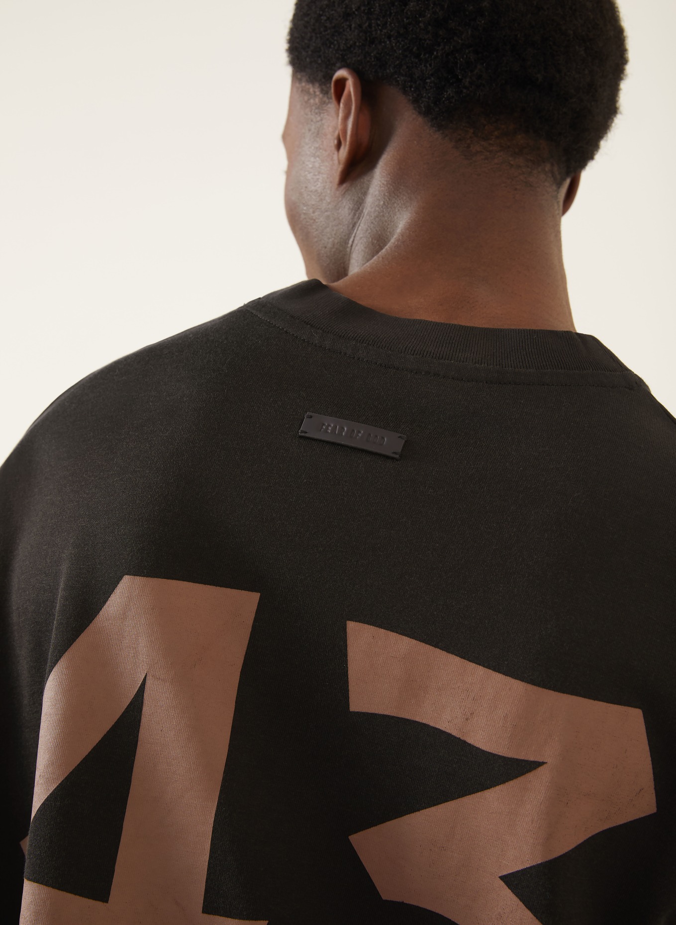 FEAR OF GOD Oversized shirt: BLACK / BROWN