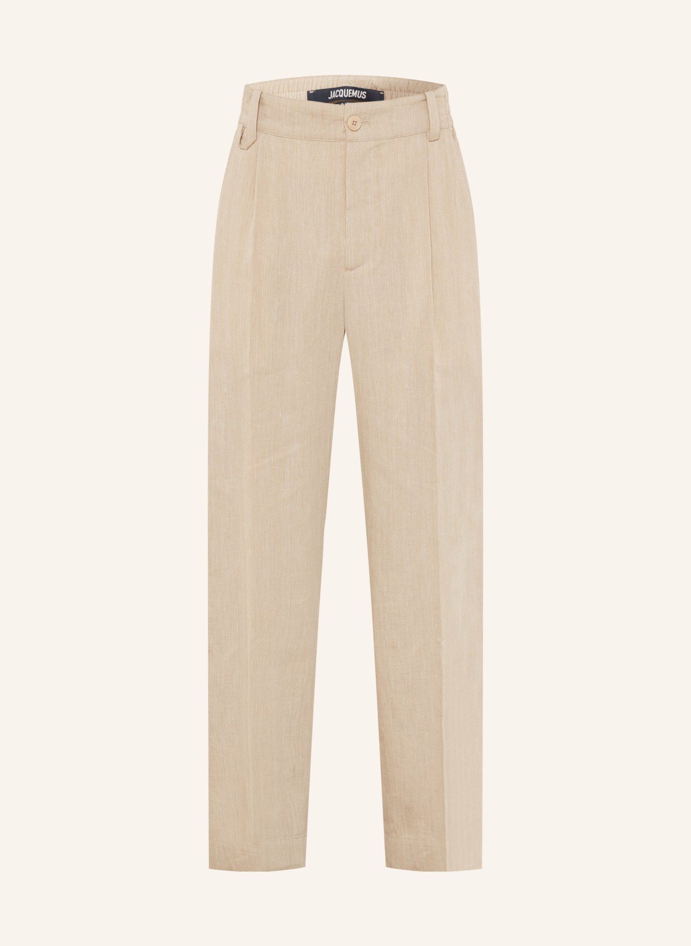 JACQUEMUS Hose LE PANTALON CROISIERE Regular Fit mit Leinen: BEIGE