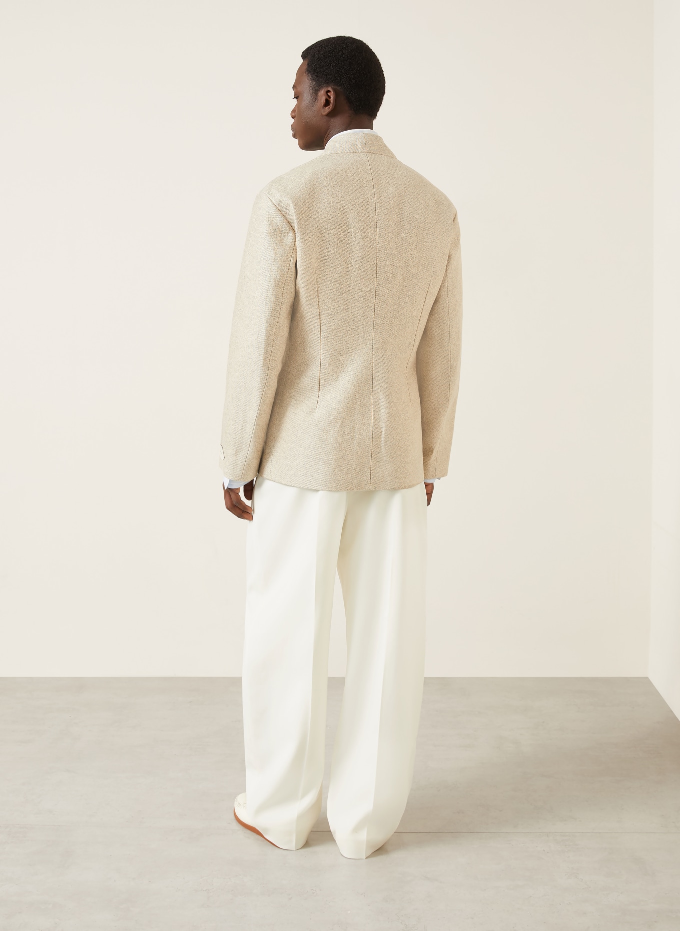 JACQUEMUS Marynarka LA VESTE BASTIDE o kroju Extra Slim Fit z lnu: BEŻOWY