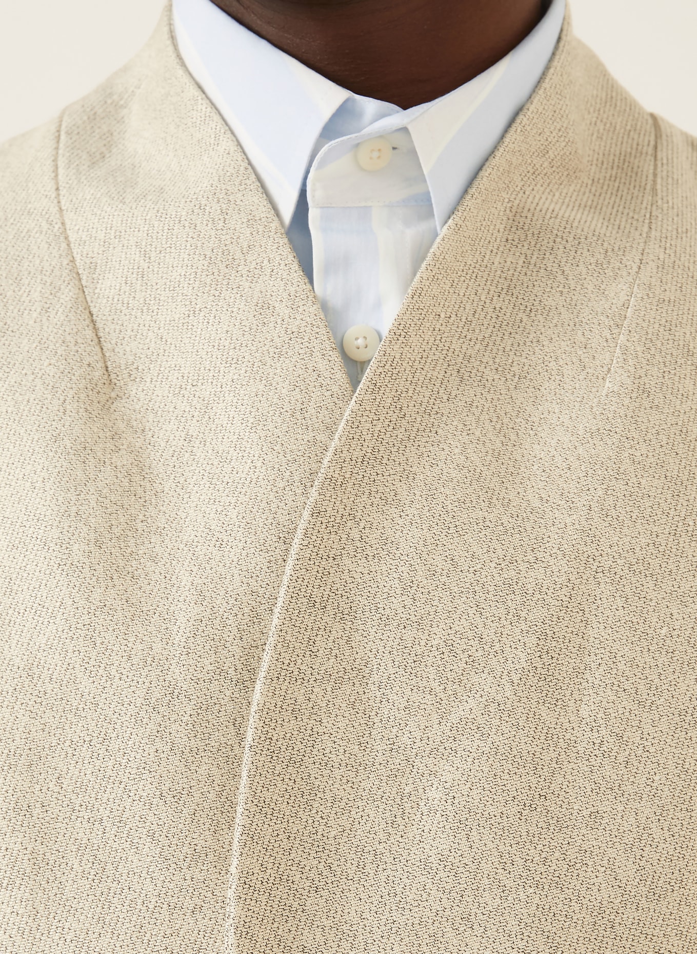 JACQUEMUS Marynarka LA VESTE BASTIDE o kroju Extra Slim Fit z lnu: BEŻOWY