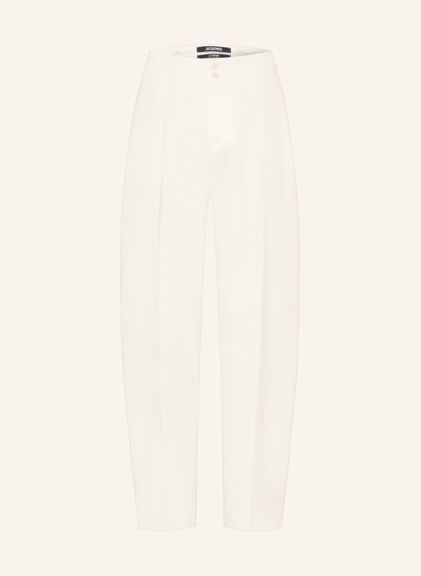 JACQUEMUS Pants LE PANTALON MOISSON Regular Fit: WHITE
