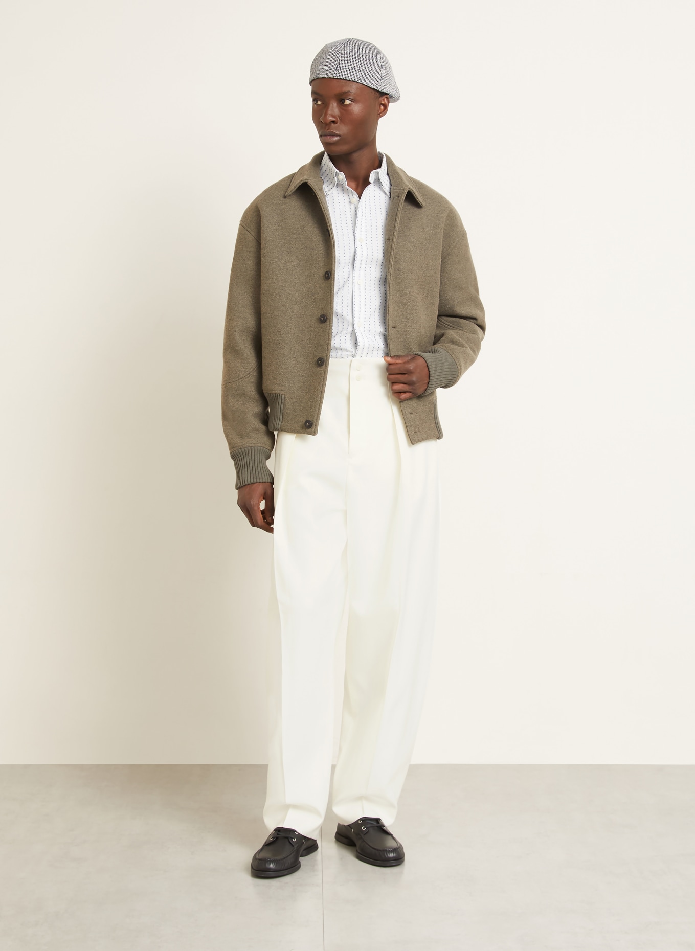 JACQUEMUS Pants LE PANTALON MOISSON Regular Fit: WHITE