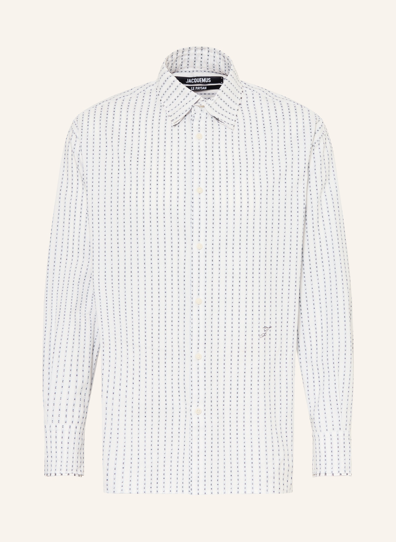 JACQUEMUS Hemd LA CHEMISE LETRO Comfort Fit: WEISS / HELLBLAU / DUNKELBLAU
