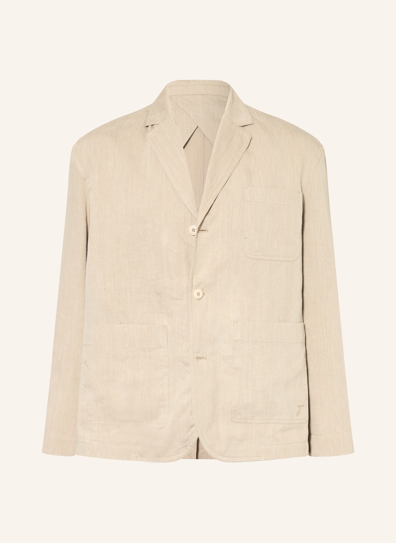 JACQUEMUS Kurtka LA VESTE PASTRO z lnu: BEŻOWY