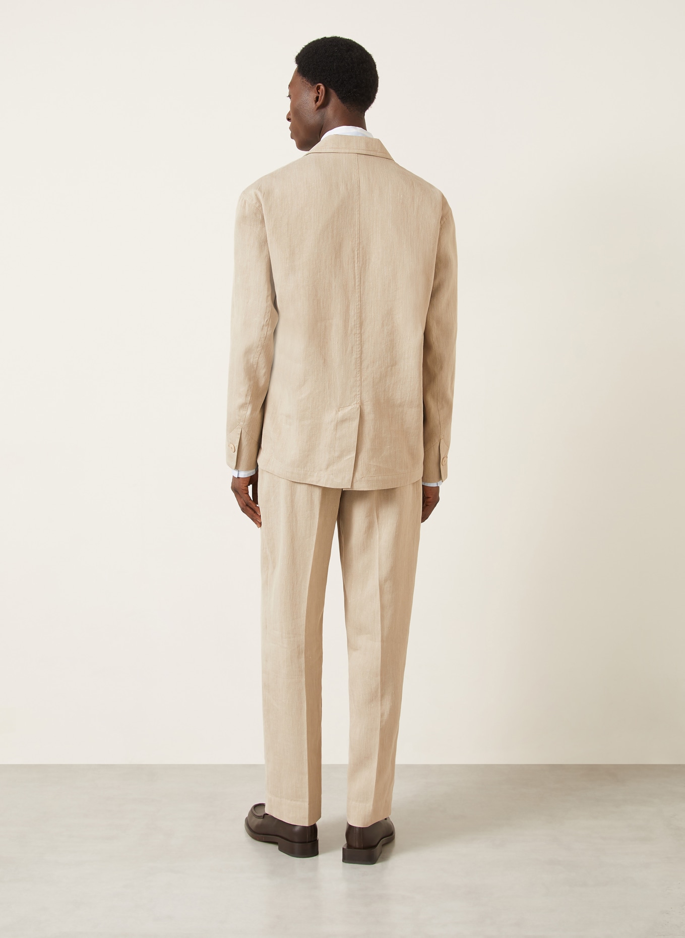 JACQUEMUS Kurtka LA VESTE PASTRO z lnu: BEŻOWY