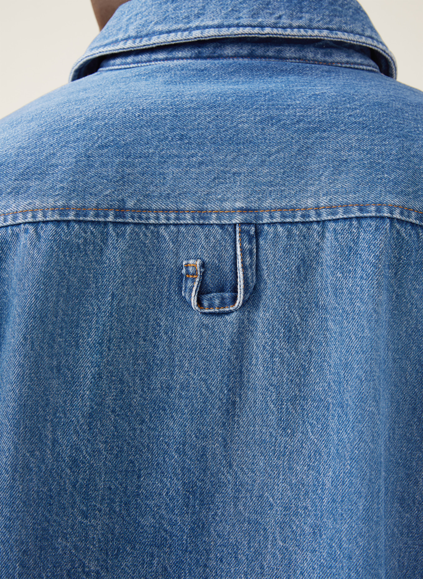 JACQUEMUS Kurtka dżinsowa LA CHEMISE BOULANGER: 33C BLUE/TABAC