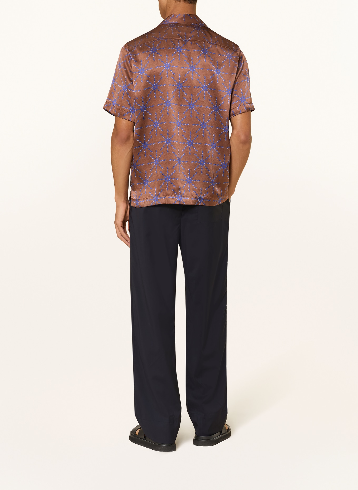 FRESCOBOL CARIOCA LUAN Jogger-Style Wide-Fit Pants: DARK BLUE