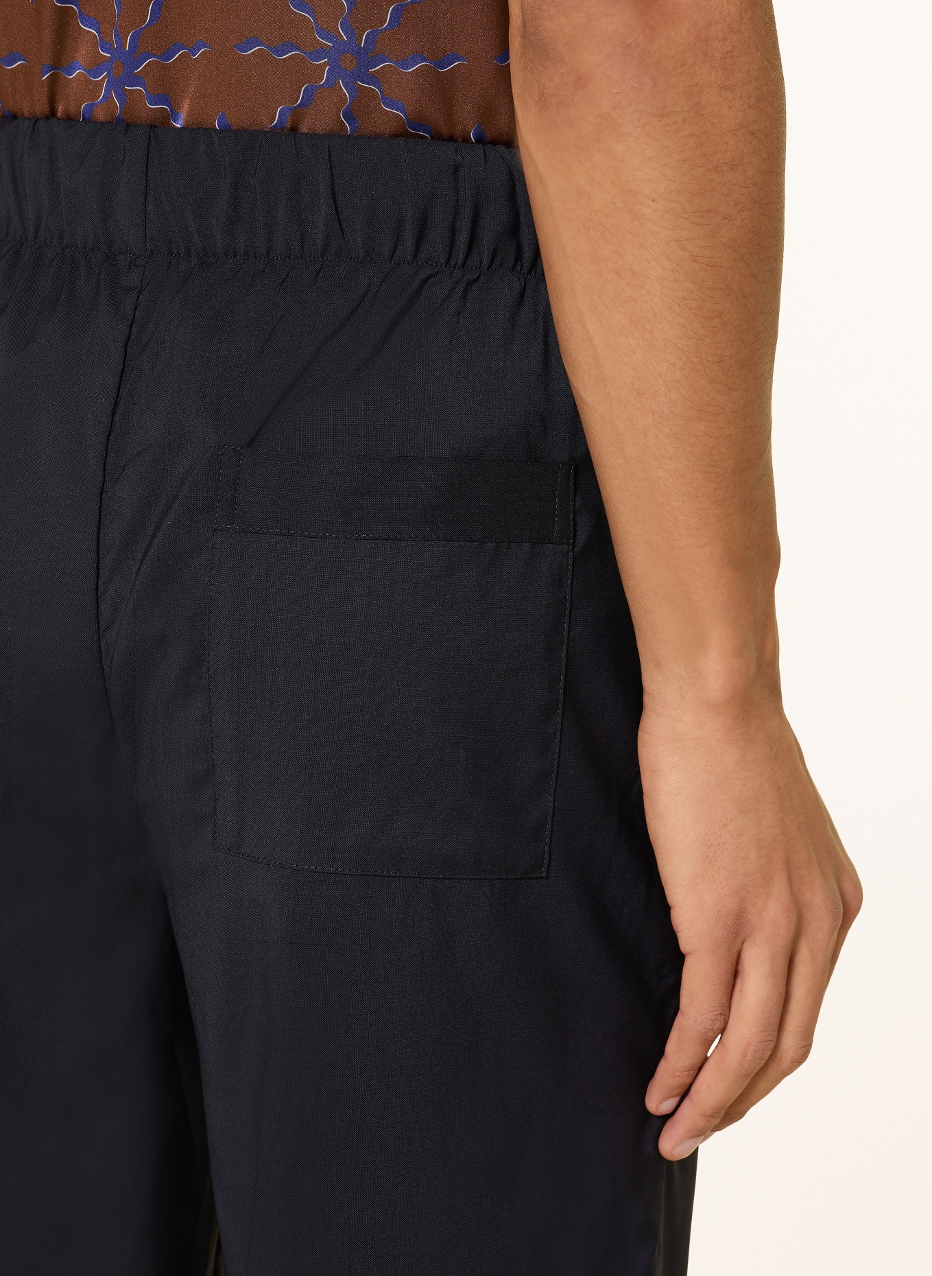 FRESCOBOL CARIOCA LUAN Jogger-Style Wide-Fit Pants: DARK BLUE
