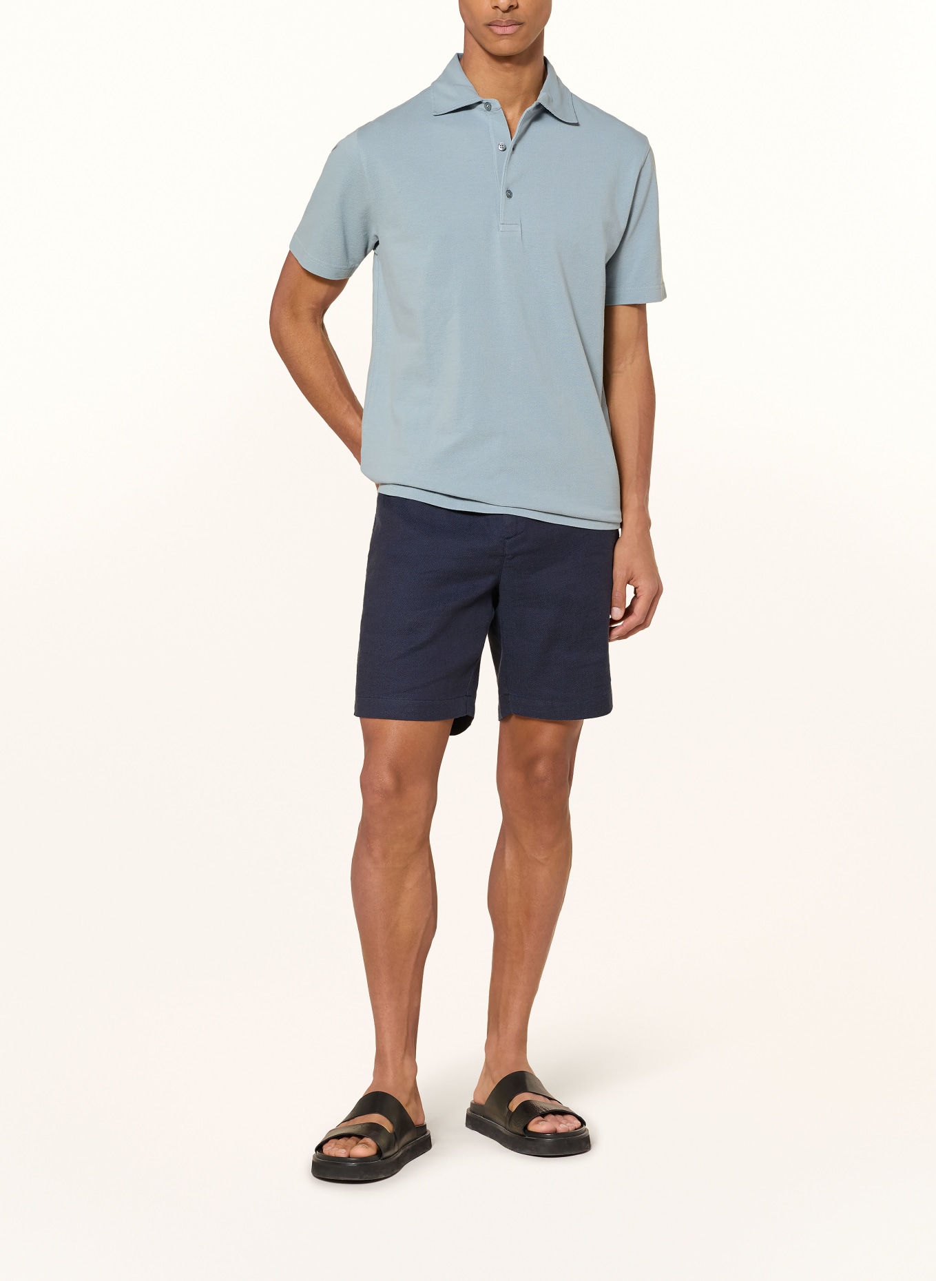 FRESCOBOL CARIOCA LUCA Piqué Polo Shirt: LIGHT BLUE