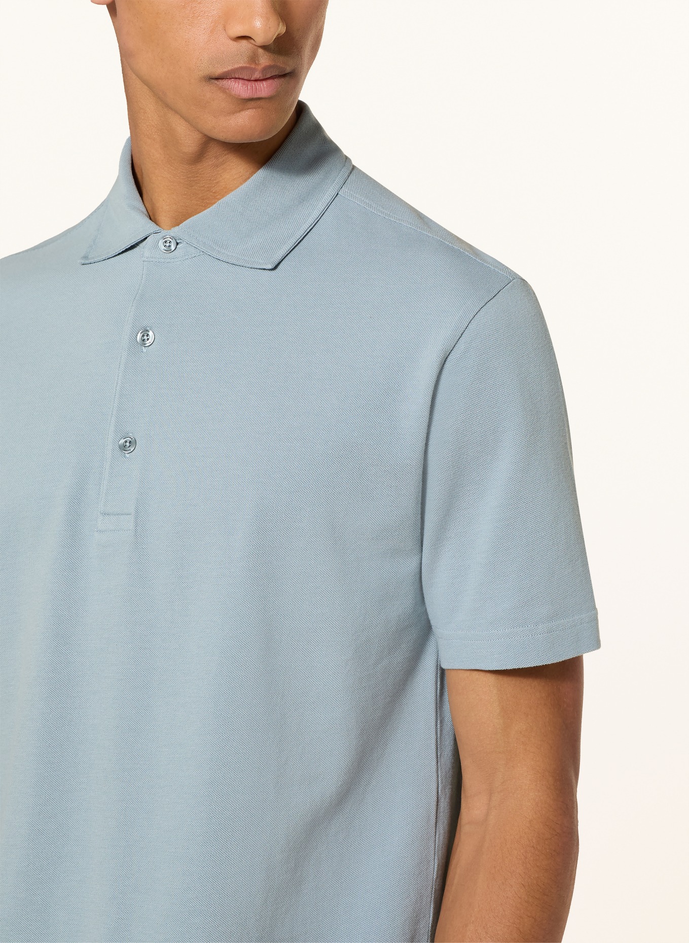 FRESCOBOL CARIOCA LUCA Piqué Polo Shirt: LIGHT BLUE