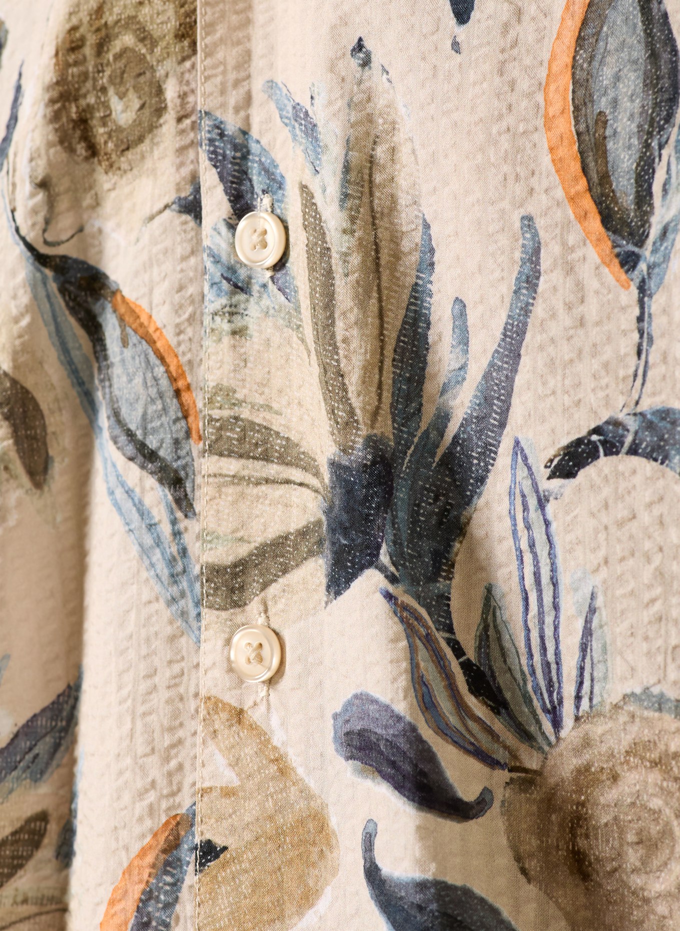 MOS MOSH Gallery MMGJOEL Resort Shirt, Regular Fit: BEIGE / DARK GRAY / LIGHT BLUE