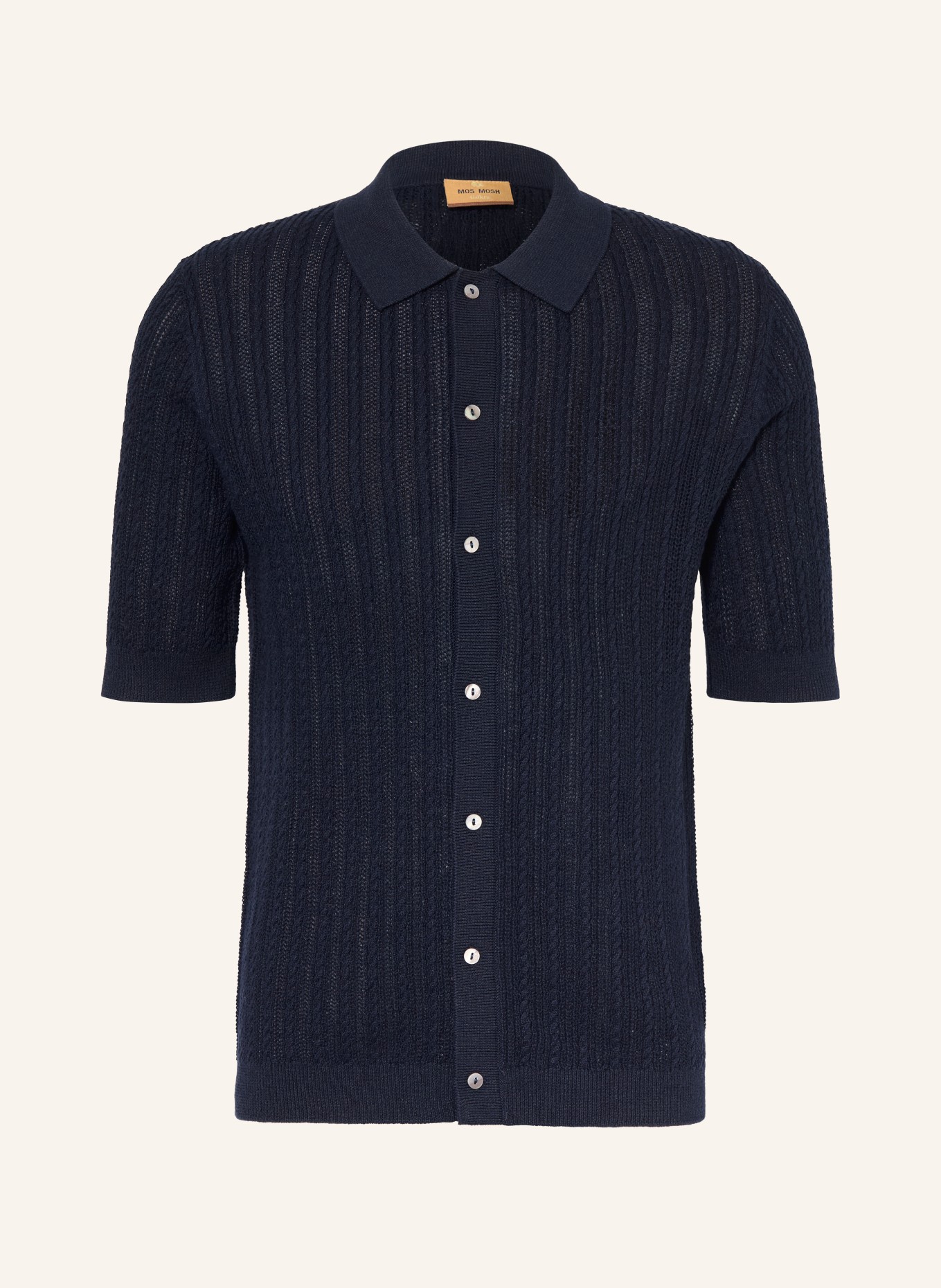 MOS MOSH Gallery MMGDARIO Slim Fit Knit Shirt: DARK BLUE