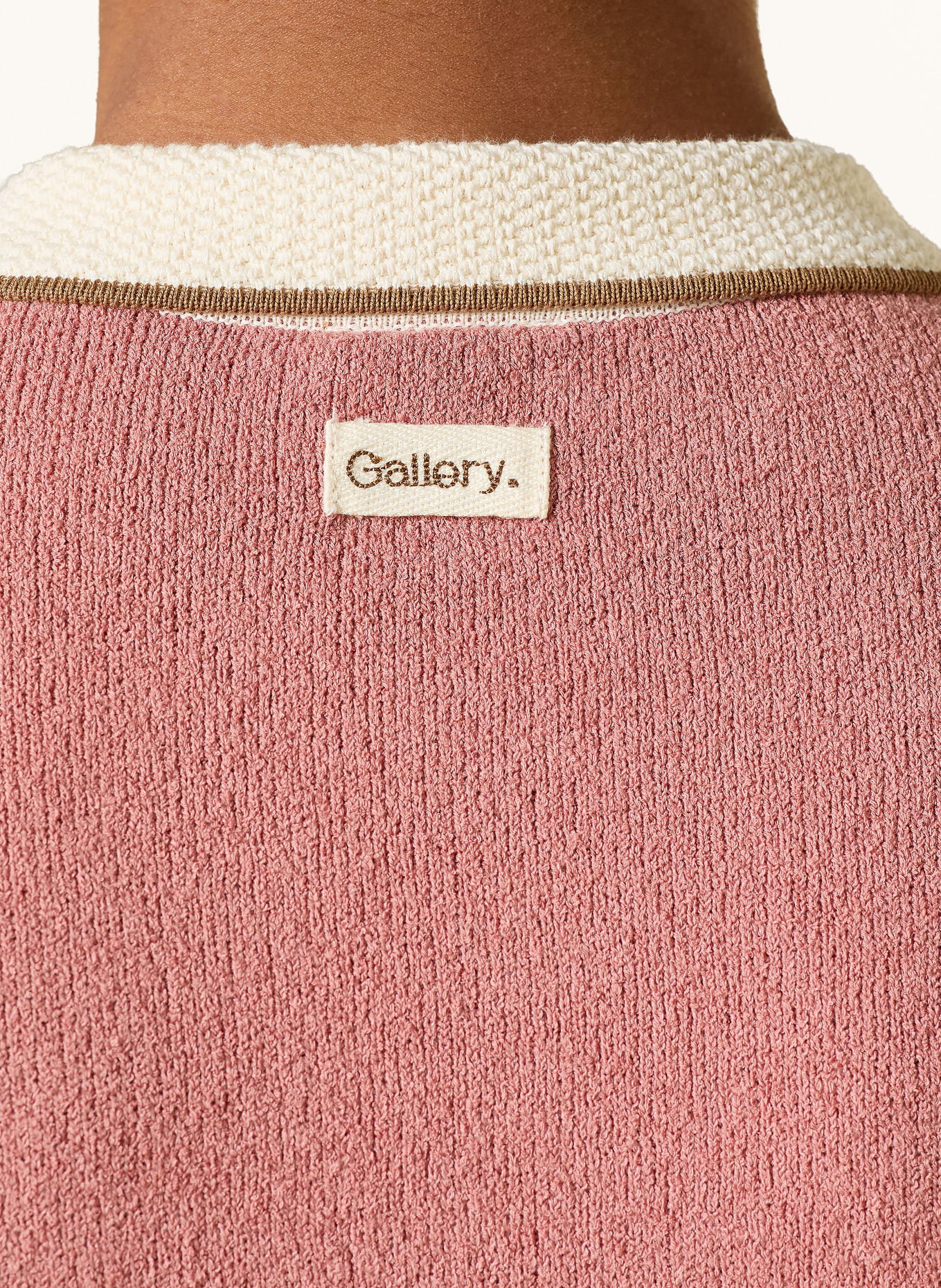 MOS MOSH Gallery MMGFRANCESCO Knit Polo Shirt, Regular Fit: LIGHT RED / CREAM