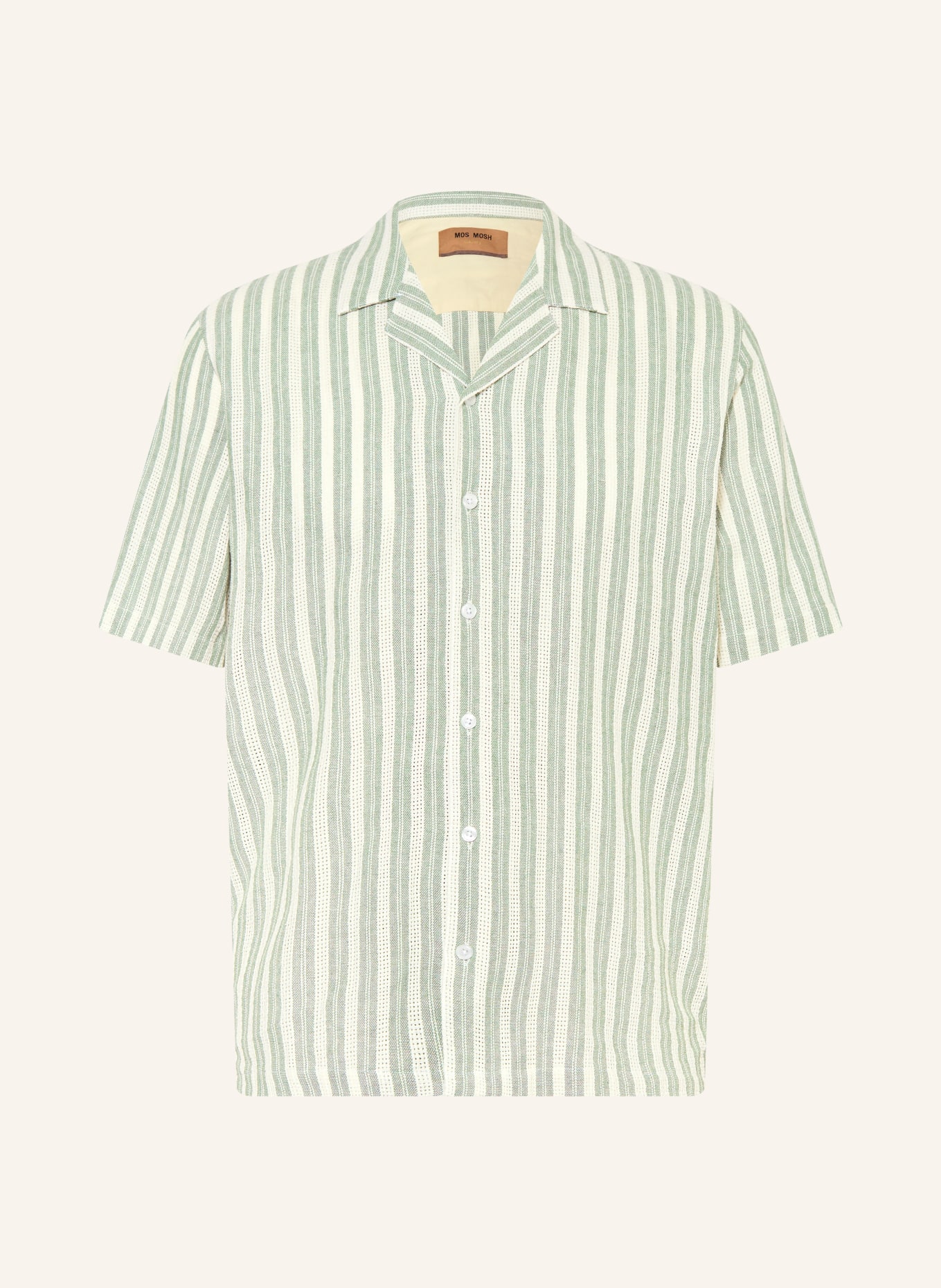 MOS MOSH Gallery Koszula wypoczynkowa MMGJOE BASSO o regularnym kroju: JASNOZIELONY / ECRU