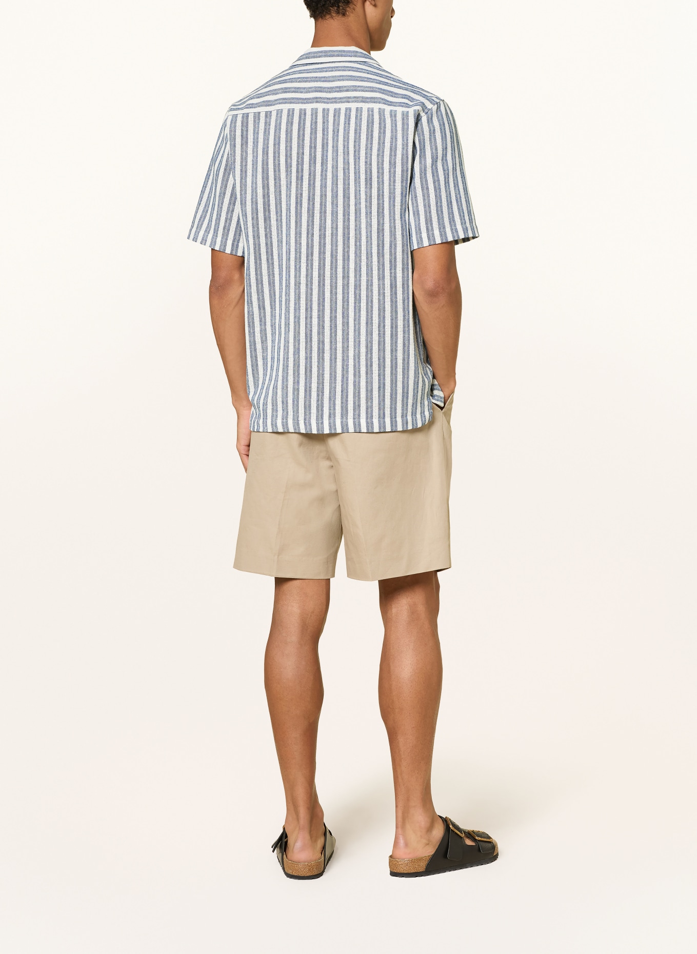 MOS MOSH Gallery MMGJOE BASSO Resort Shirt, Regular Fit: BLUE / WHITE