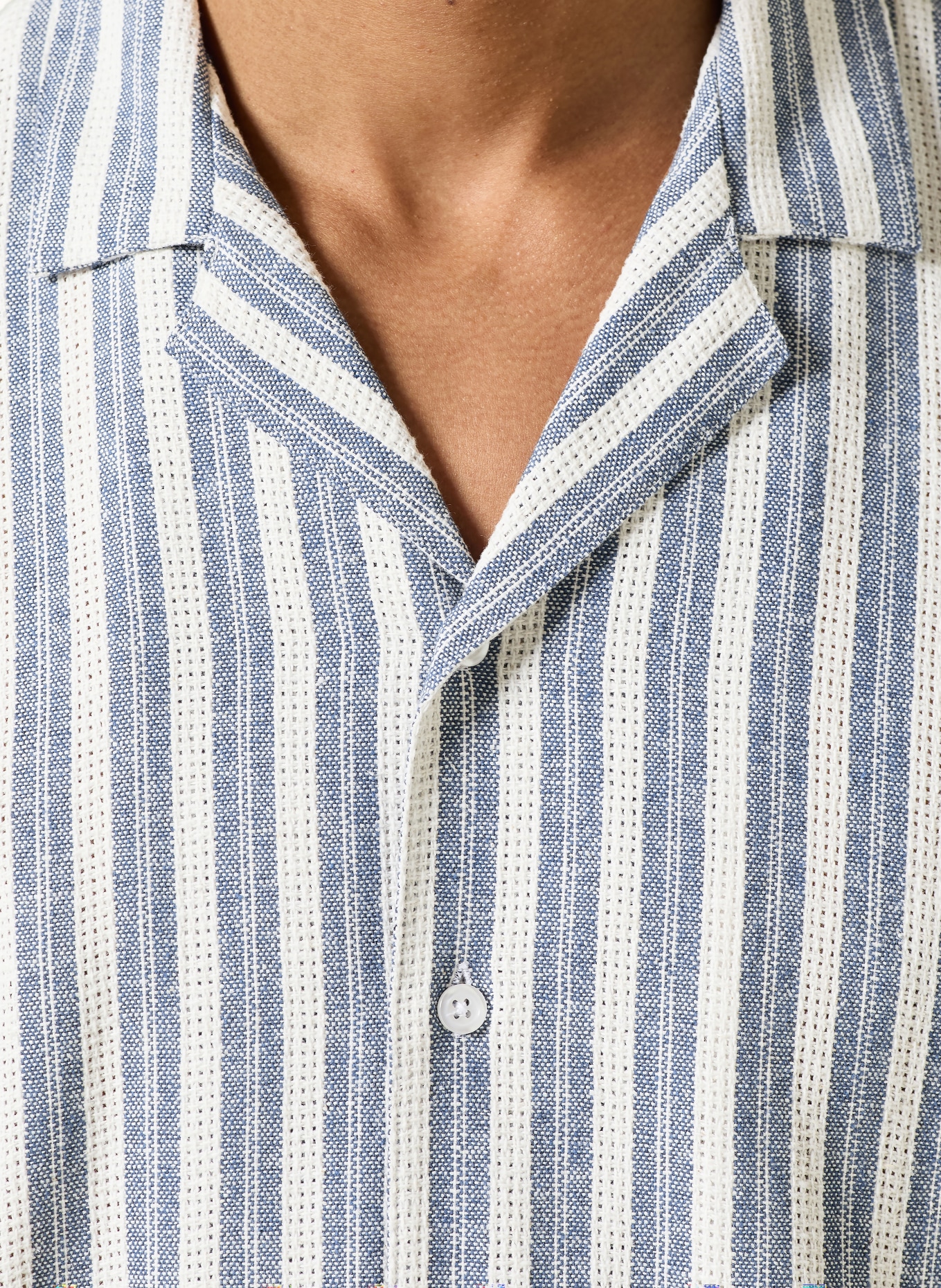 MOS MOSH Gallery MMGJOE BASSO Resort Shirt, Regular Fit: BLUE / WHITE