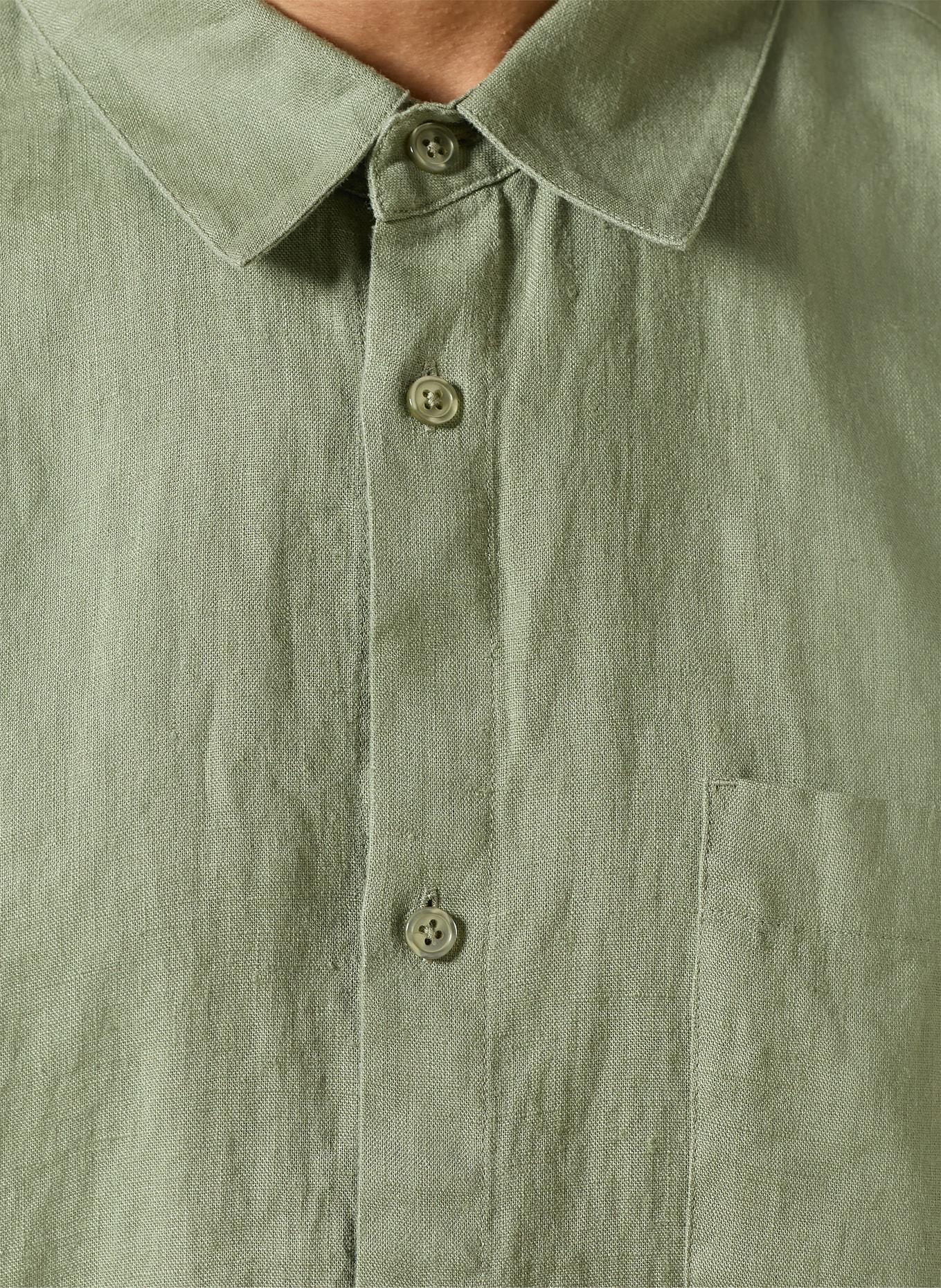 MOS MOSH Gallery MMGTHEO Regular Fit Short-Sleeve Linen Shirt: GREEN