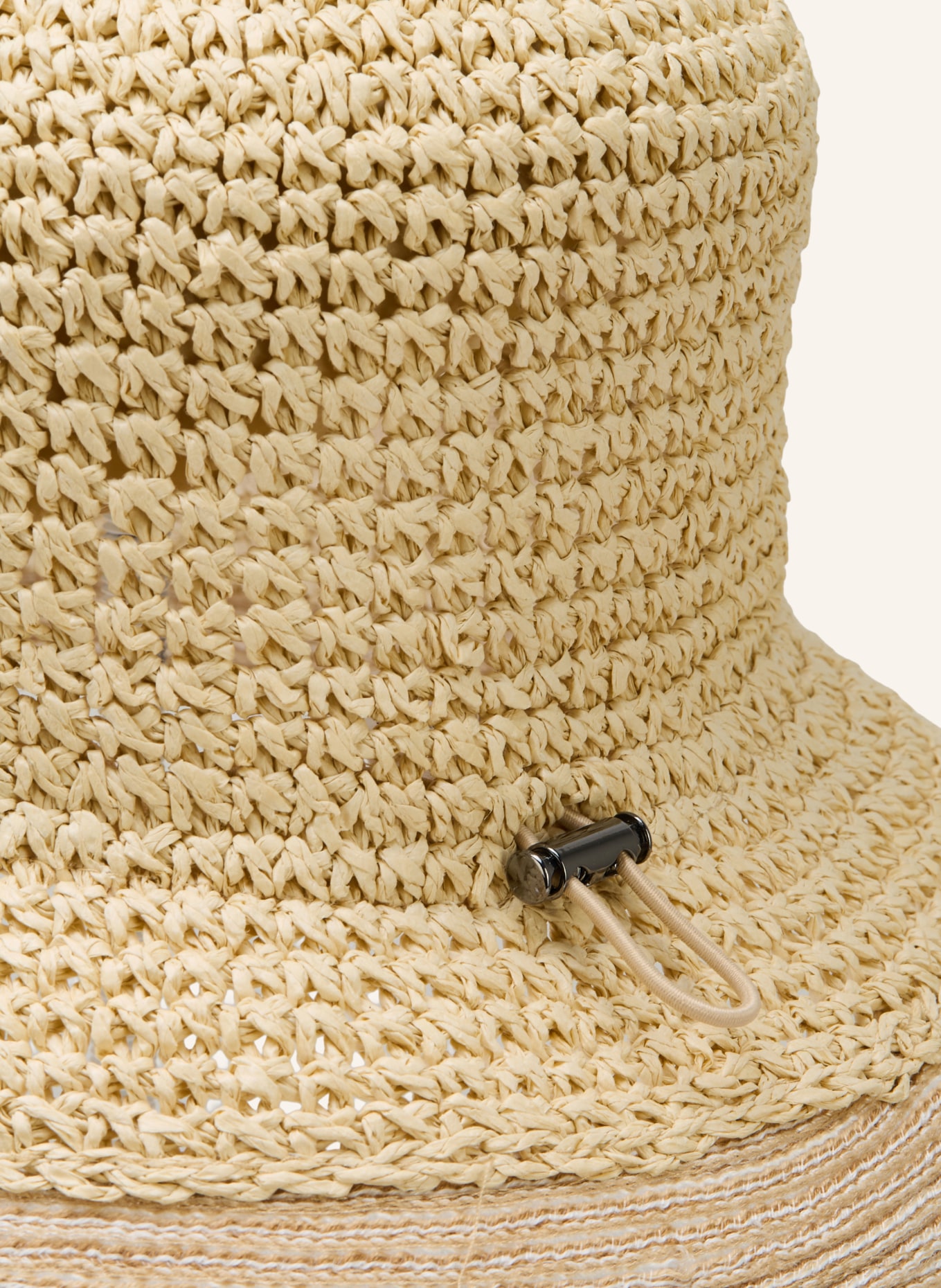 LOEVENICH Straw hat: LIGHT BROWN / CREAM