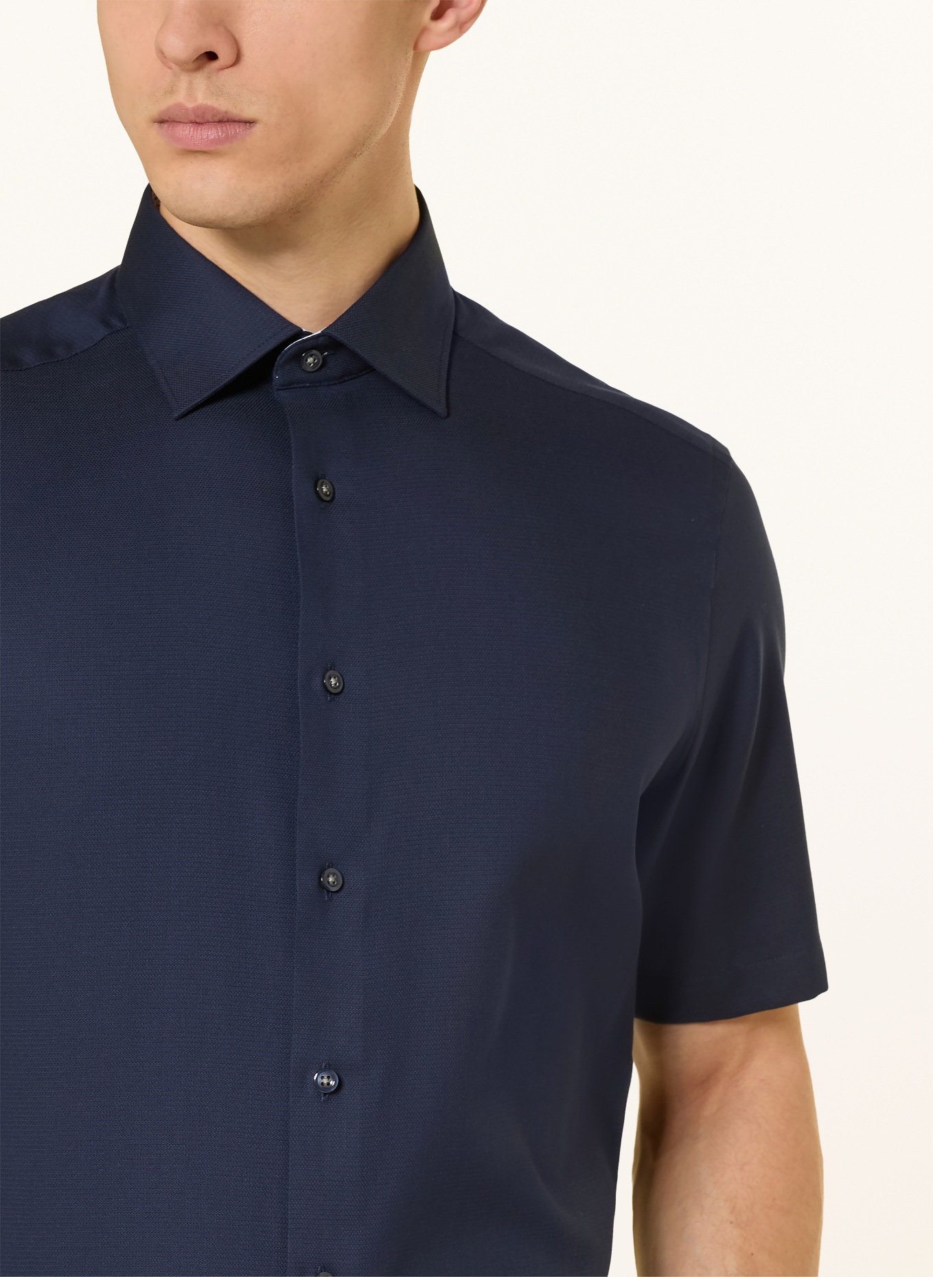 OLYMP Kurzarm-Hemd Luxor modern fit: DUNKELBLAU