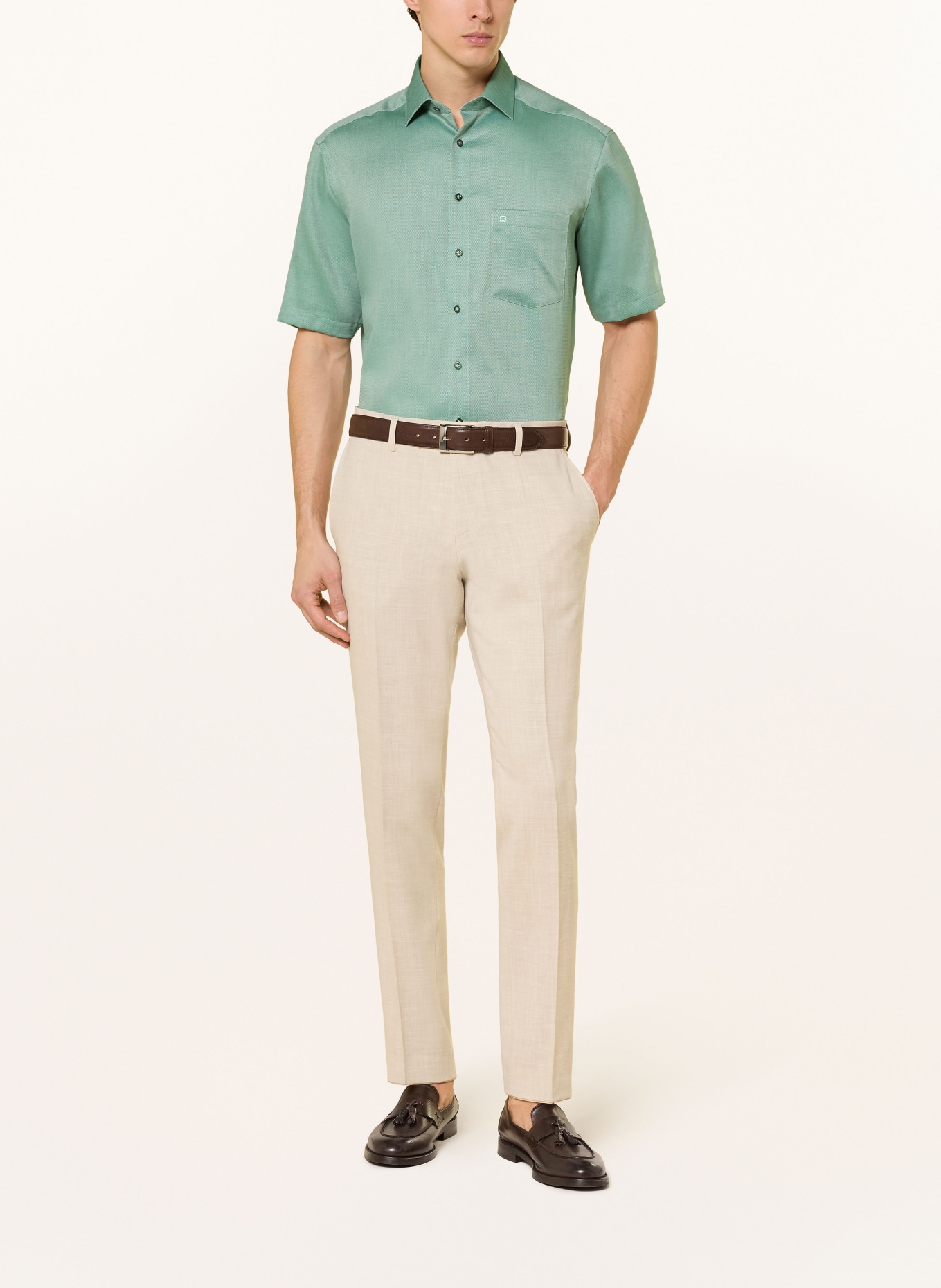 OLYMP Kurzarm-Hemd Luxor comfort fit: HELLGRÜN