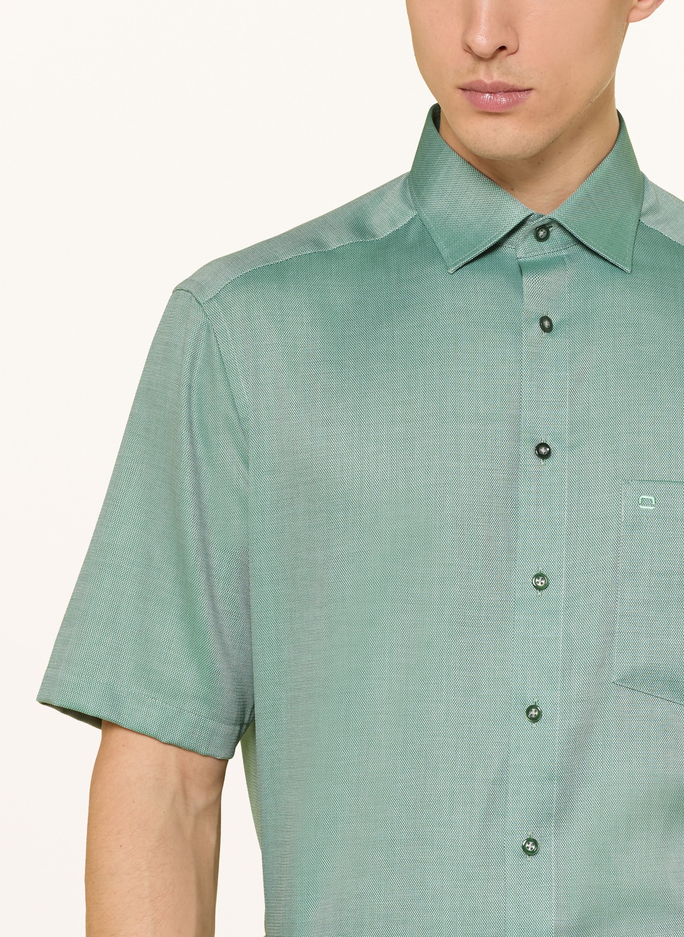 OLYMP Kurzarm-Hemd Luxor comfort fit: HELLGRÜN