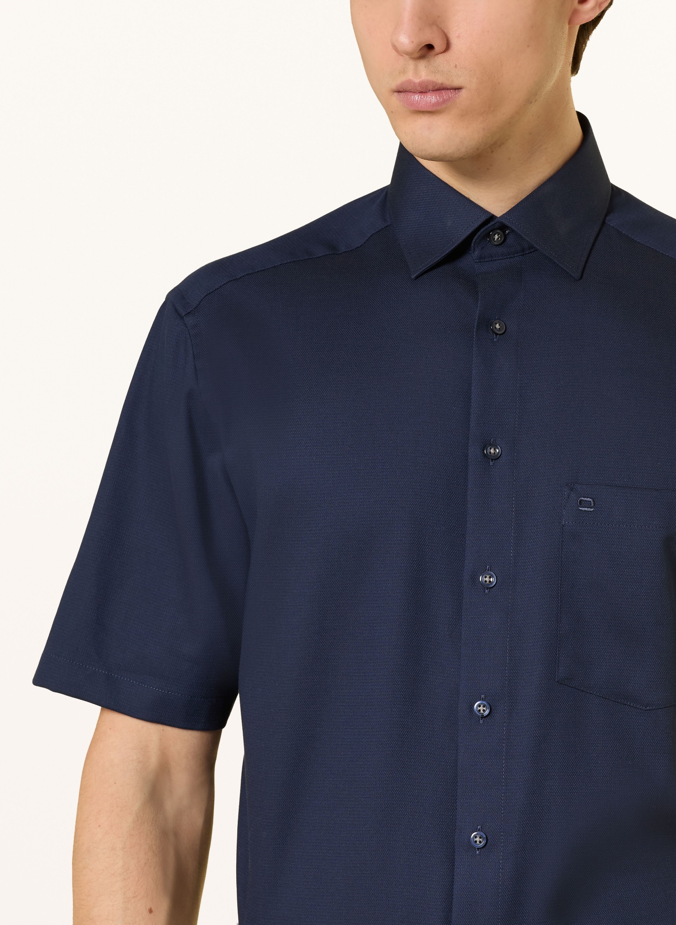 OLYMP Kurzarm-Hemd Luxor comfort fit: DUNKELBLAU