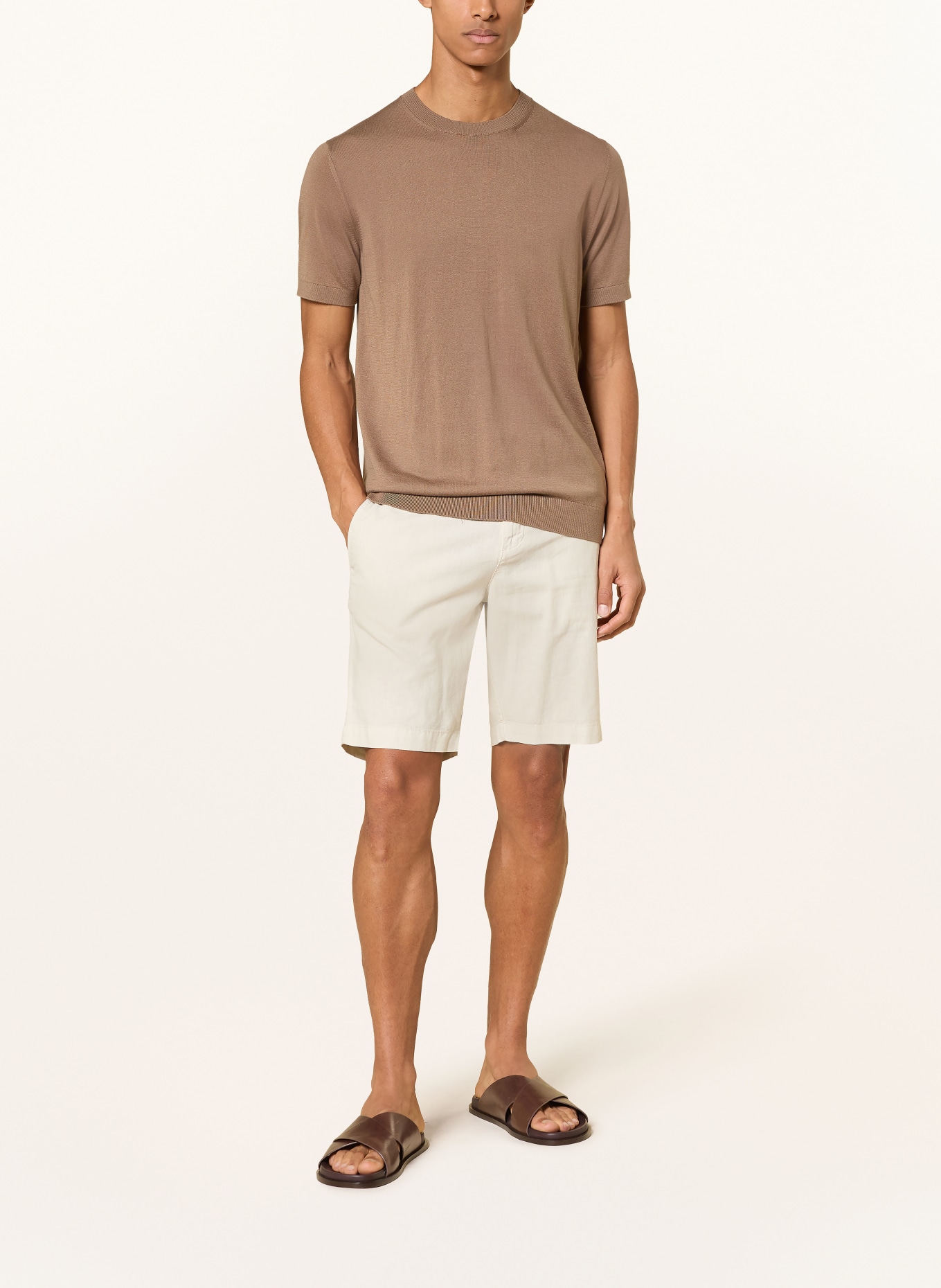 OLYMP Strickshirt: BRAUN