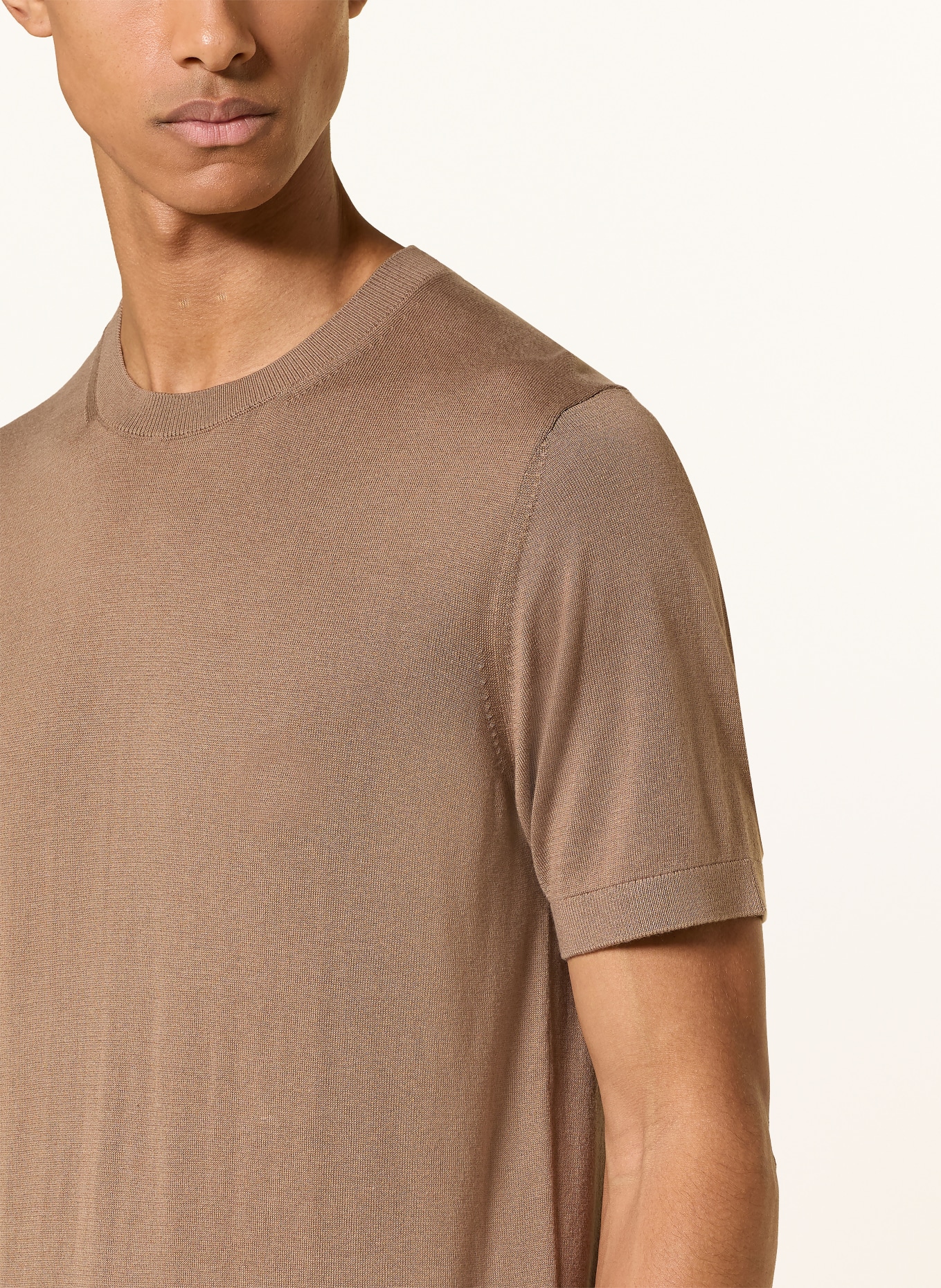 OLYMP Strickshirt: BRAUN