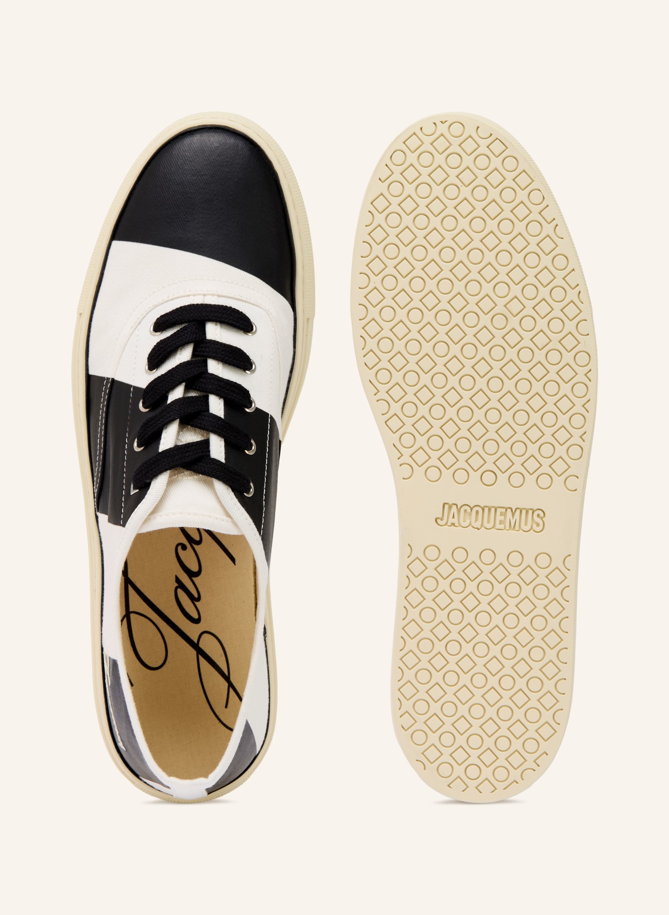 JACQUEMUS LES FEFE Sneakers: BLACK / WHITE